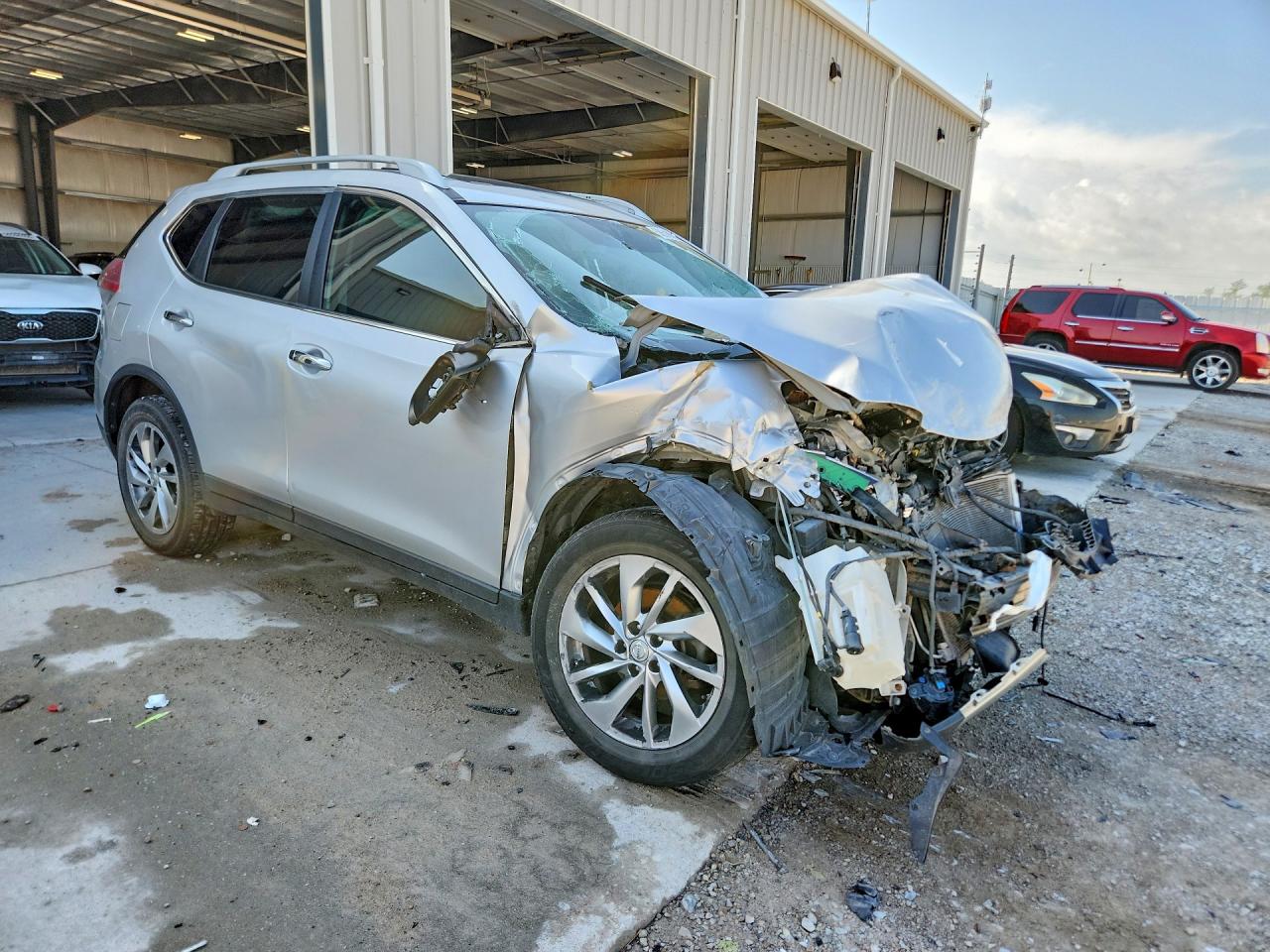 2014 Nissan Rogue Sl Серебряный vin: 5N1AT2MV1EC751512