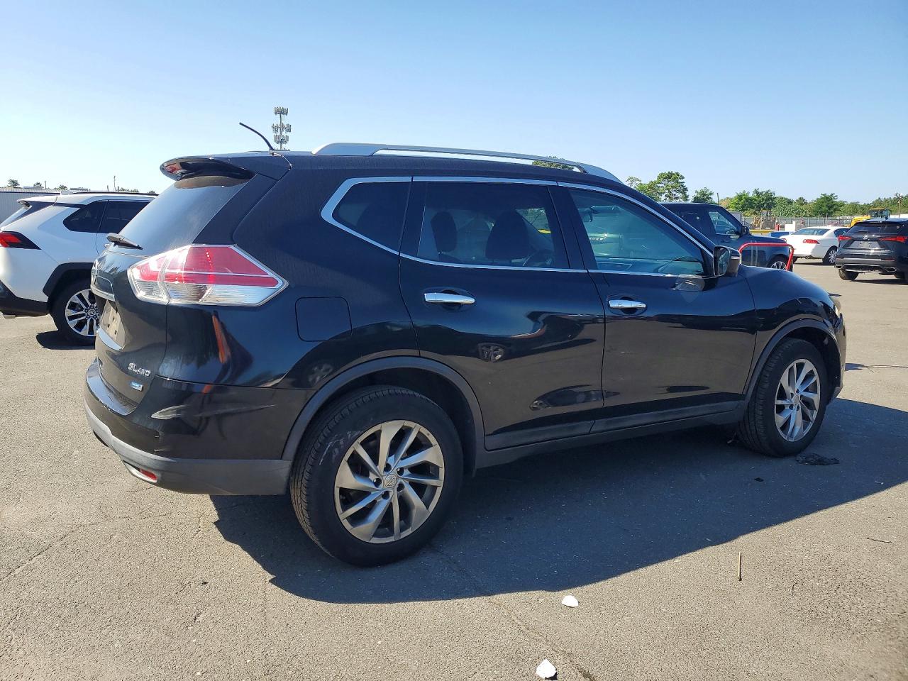 2014 Nissan Rogue Sl Black vin: 5N1AT2MV1EC753776