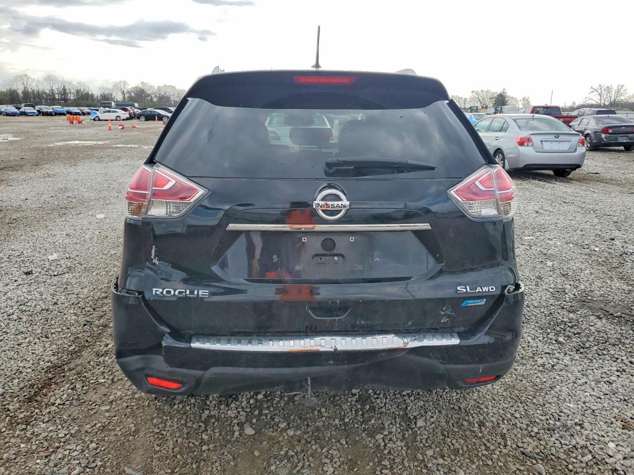 2014 Nissan Rogue Sl Black vin: 5N1AT2MV1EC765524