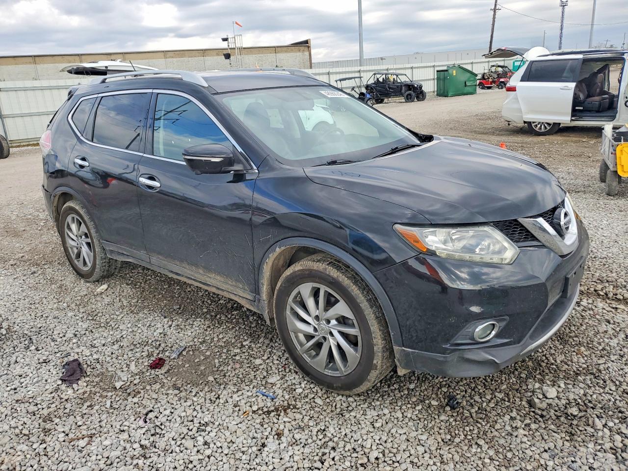 2014 Nissan Rogue Sl Black vin: 5N1AT2MV1EC765524