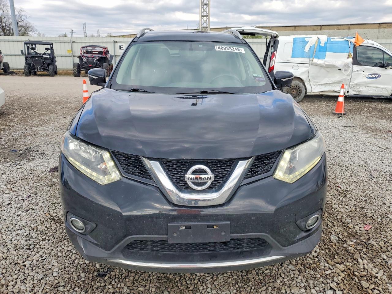 2014 Nissan Rogue Sl Black vin: 5N1AT2MV1EC765524