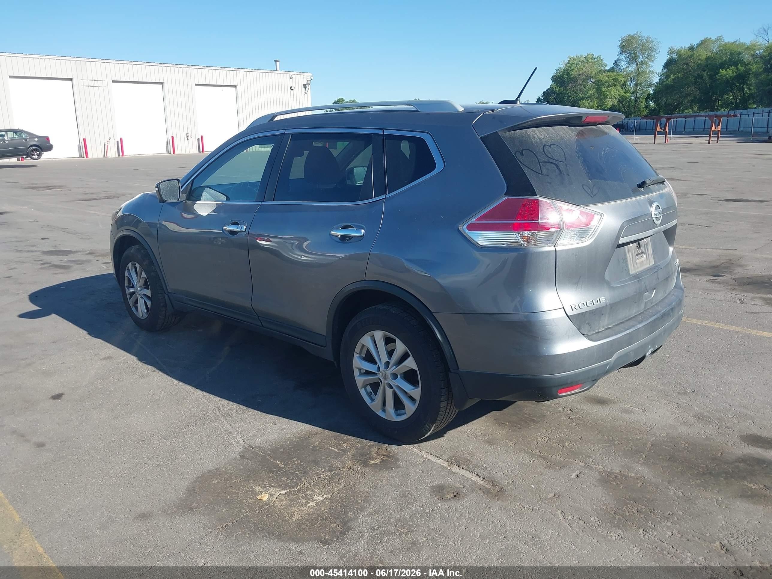 2014 Nissan Rogue Sv Gray vin: 5N1AT2MV1EC772229