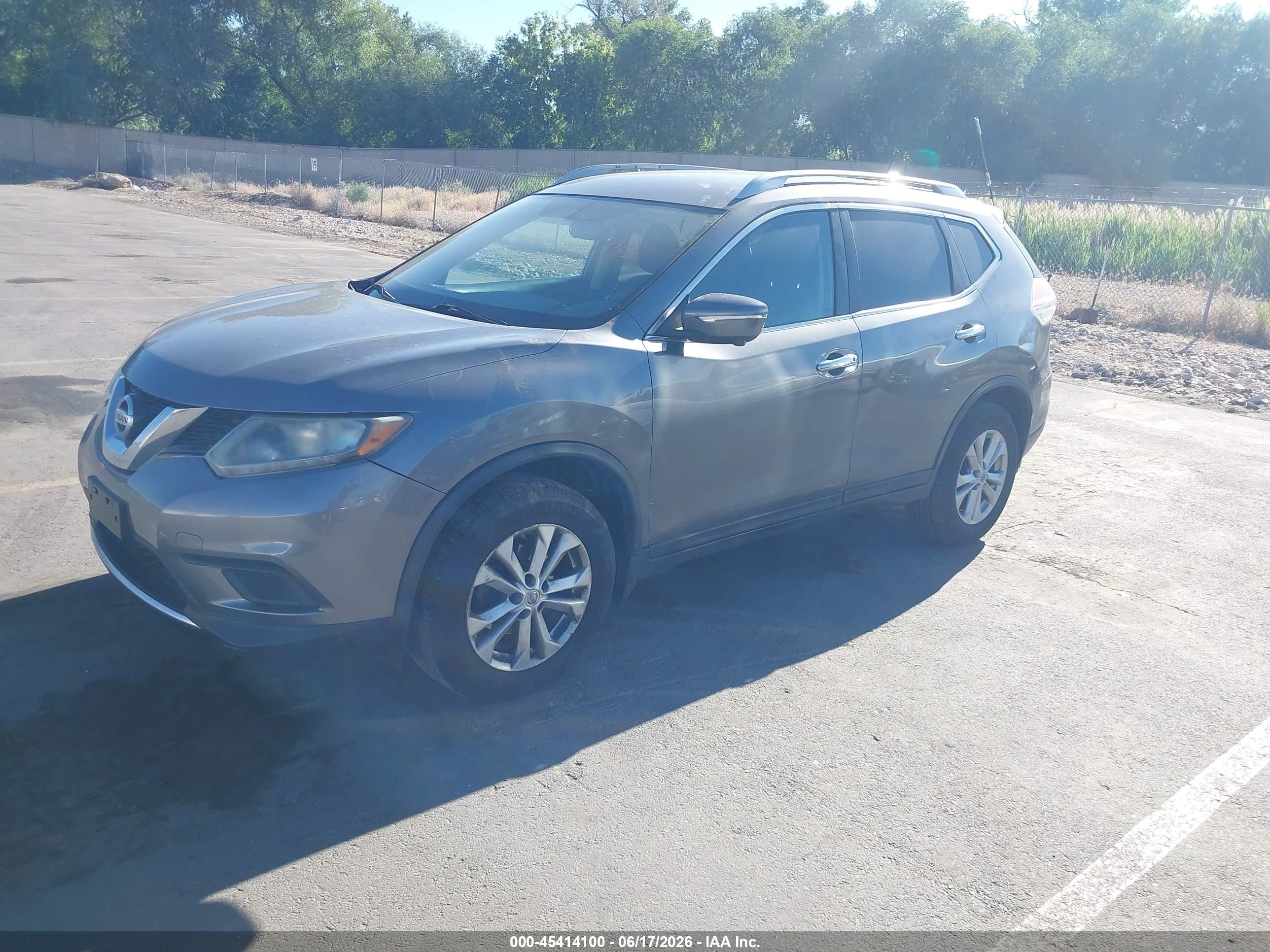 2014 Nissan Rogue Sv Gray vin: 5N1AT2MV1EC772229