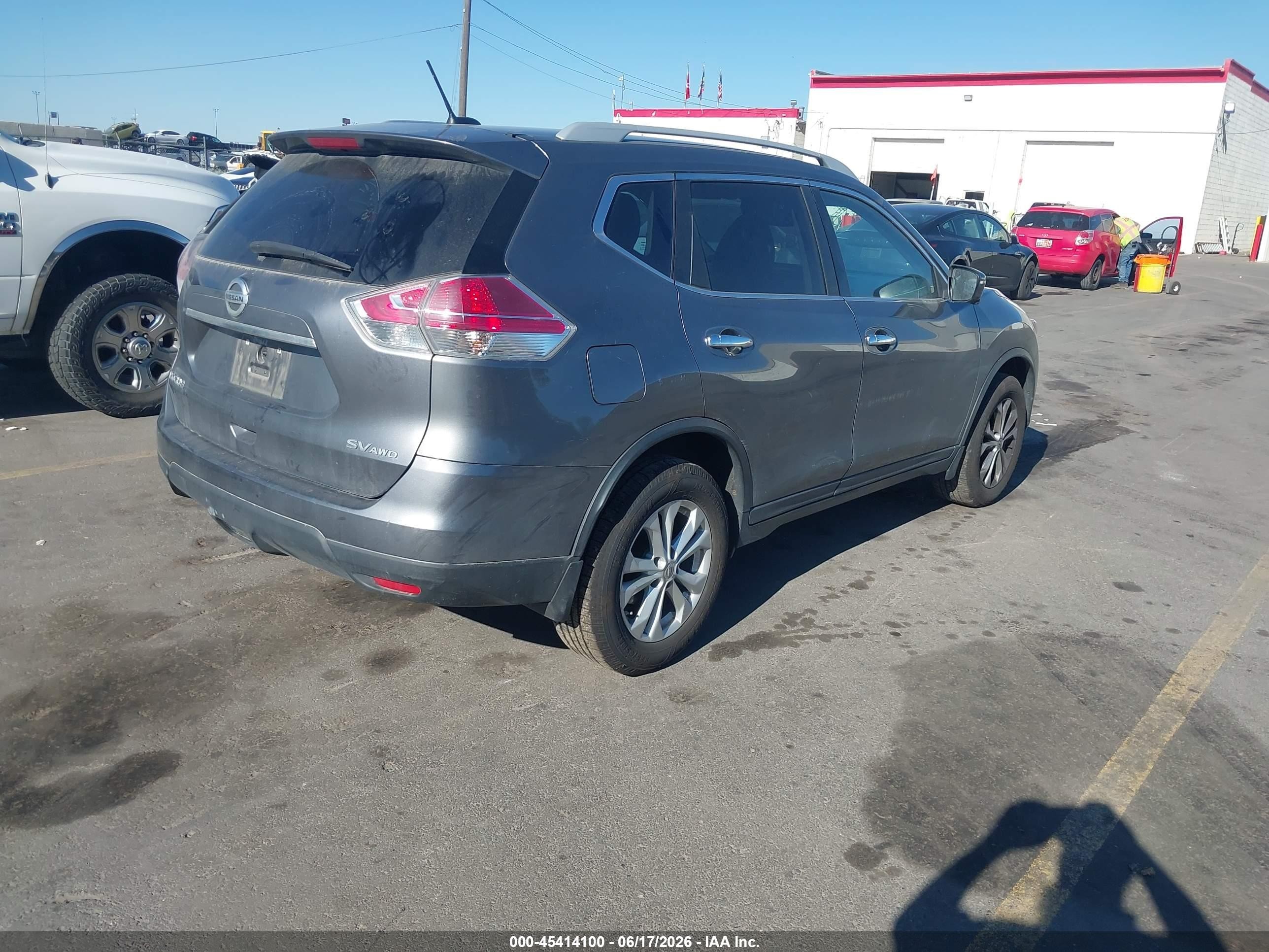 2014 Nissan Rogue Sv Gray vin: 5N1AT2MV1EC772229