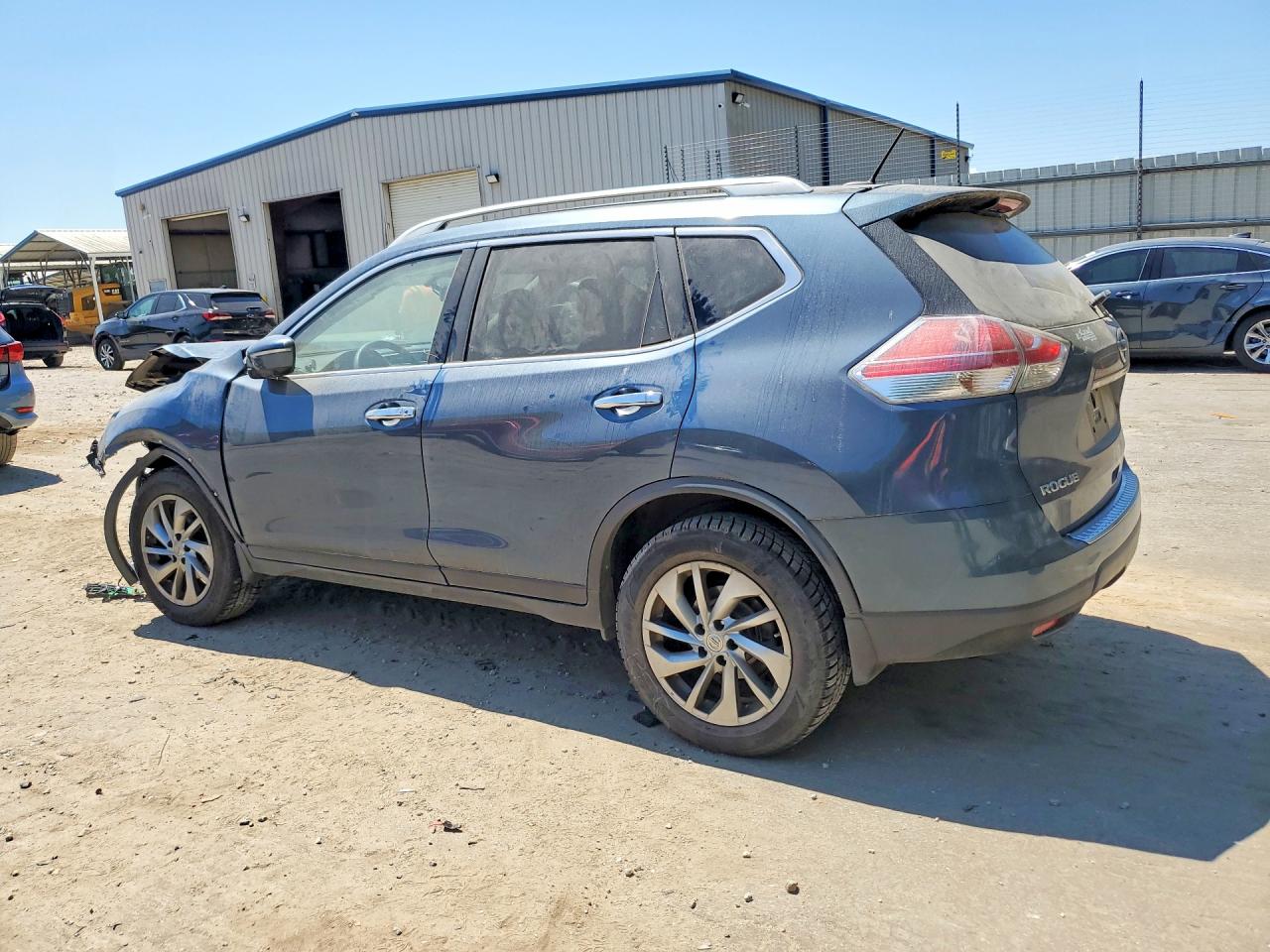 2014 Nissan Rogue Sl Blue vin: 5N1AT2MV1EC779293