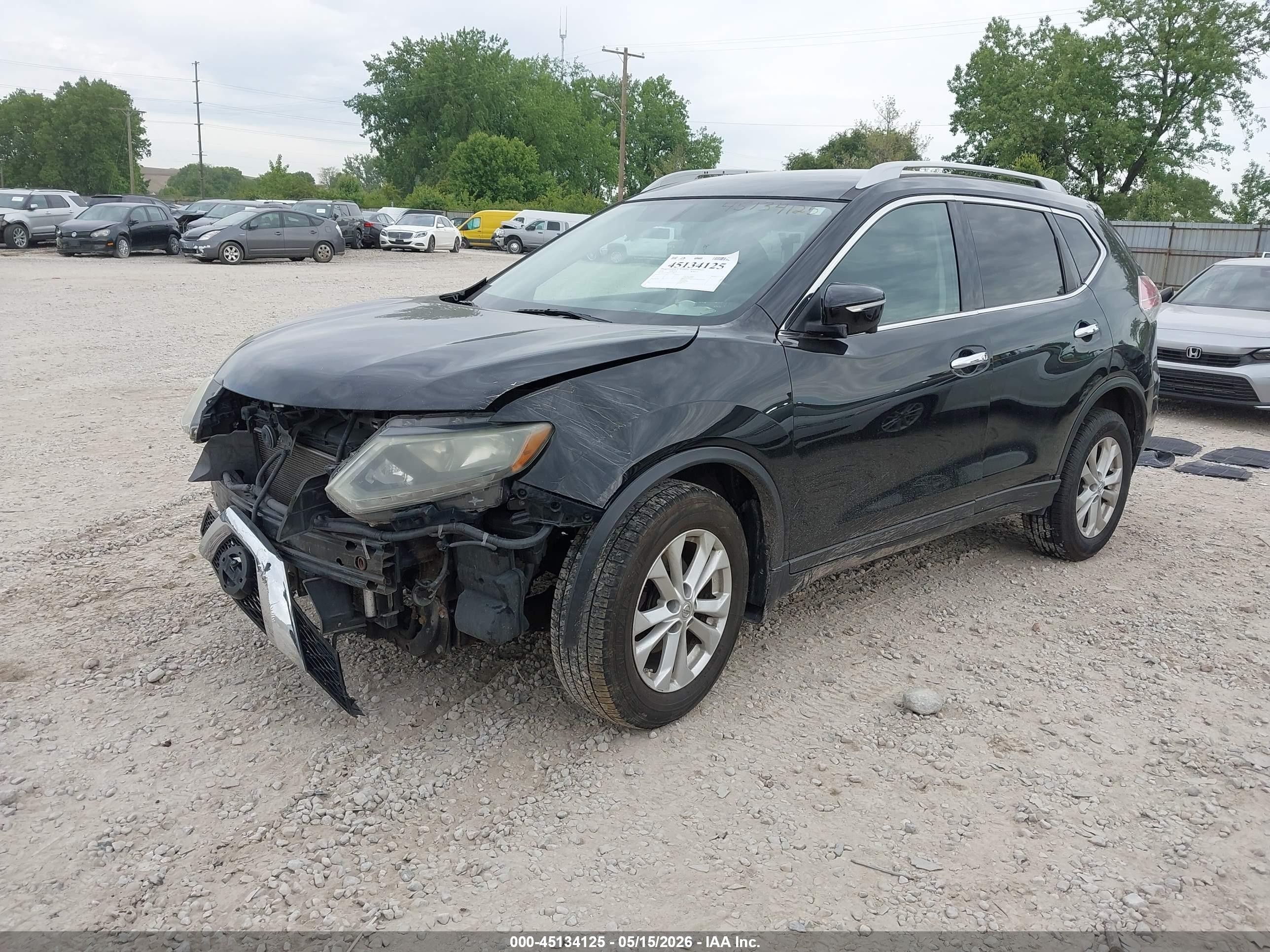 2014 Nissan Rogue Sv Black vin: 5N1AT2MV1EC780153