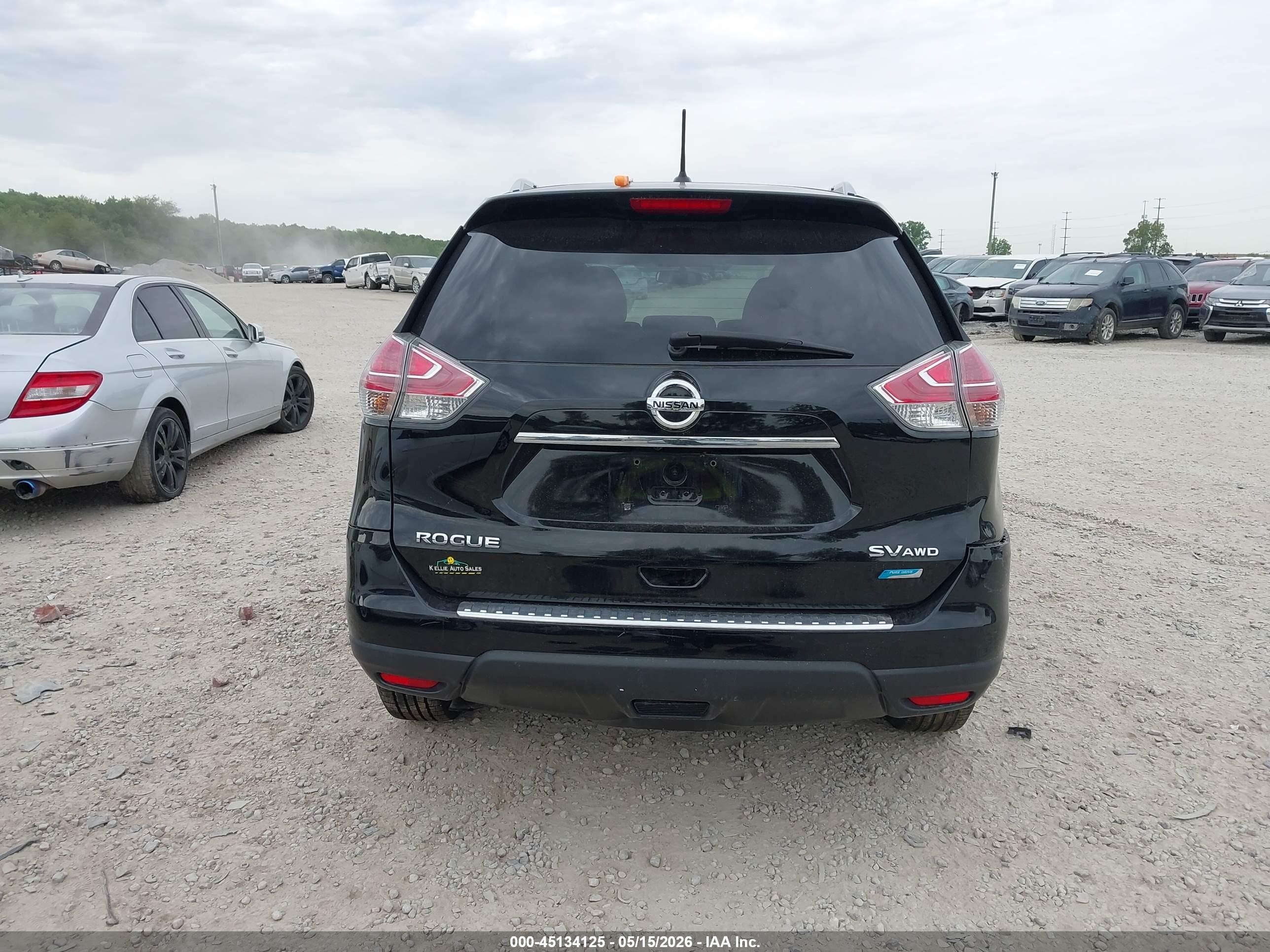 2014 Nissan Rogue Sv Black vin: 5N1AT2MV1EC780153