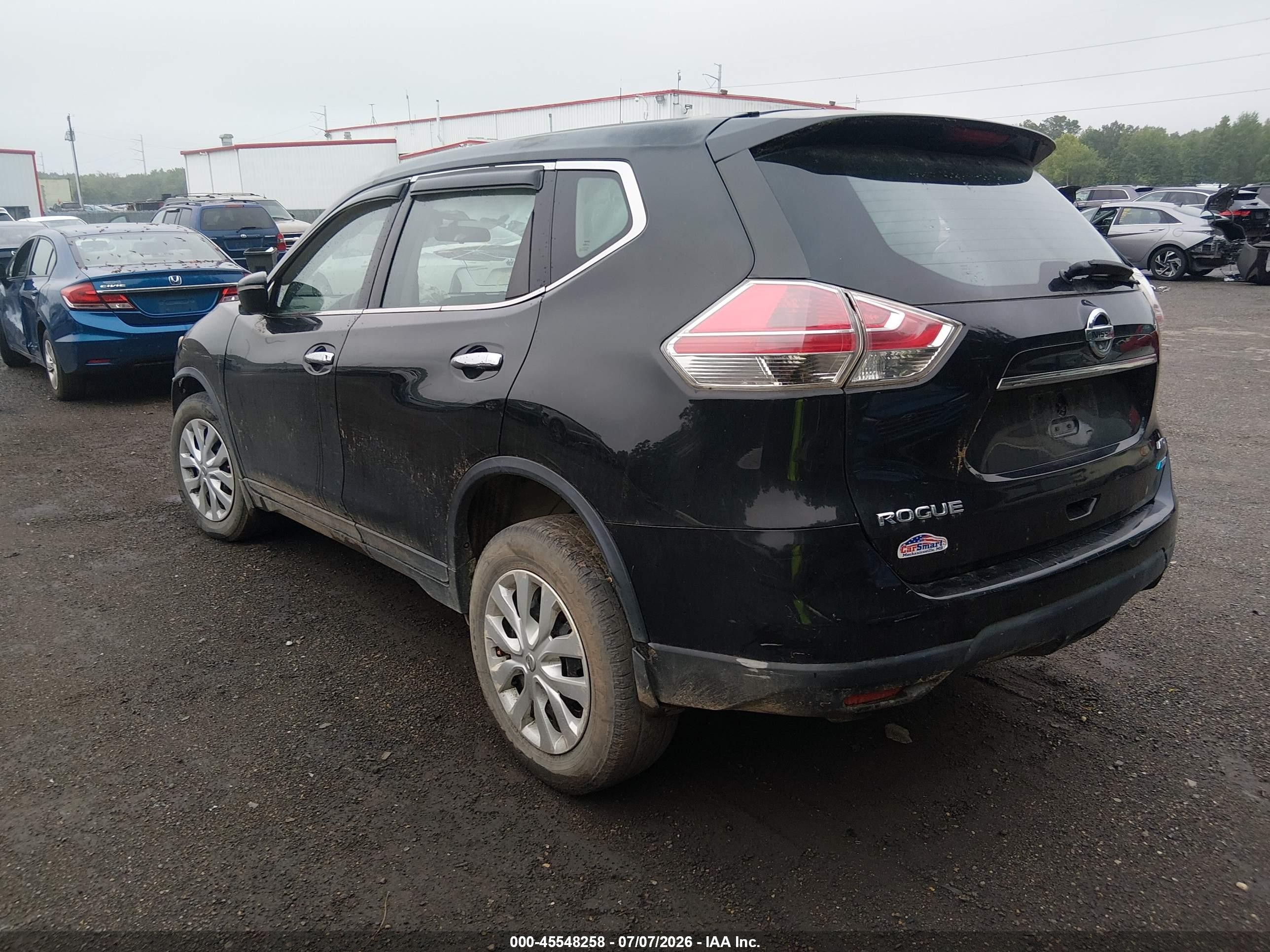 2014 Nissan Rogue S Black vin: 5N1AT2MV1EC783229