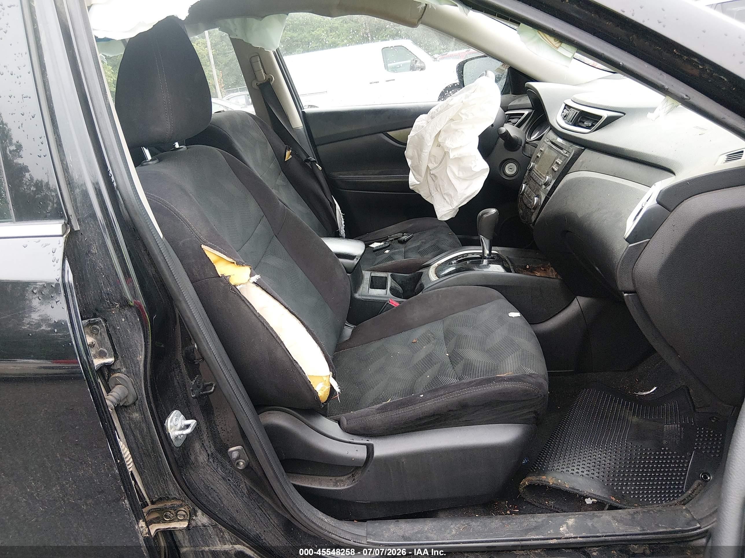 2014 Nissan Rogue S Black vin: 5N1AT2MV1EC783229