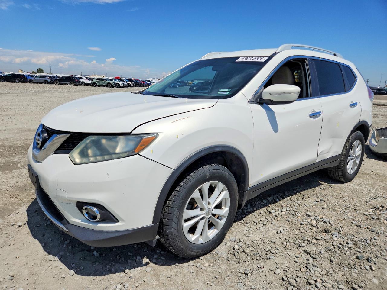 2014 Nissan Rogue Sv White vin: 5N1AT2MV1EC786311
