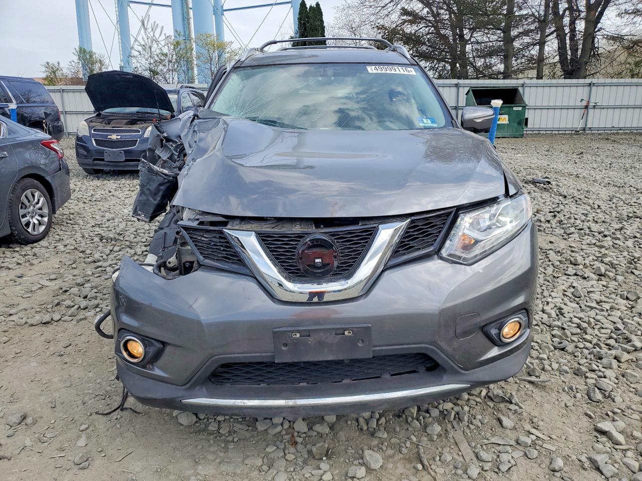 2014 Nissan Rogue Sl Gray vin: 5N1AT2MV1EC787054