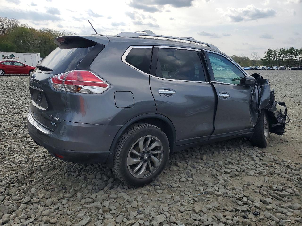 2014 Nissan Rogue Sl Gray vin: 5N1AT2MV1EC787054