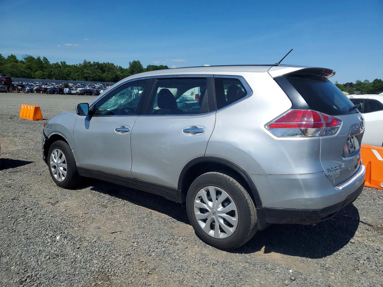 2014 Nissan Rogue S Silver vin: 5N1AT2MV1EC792335