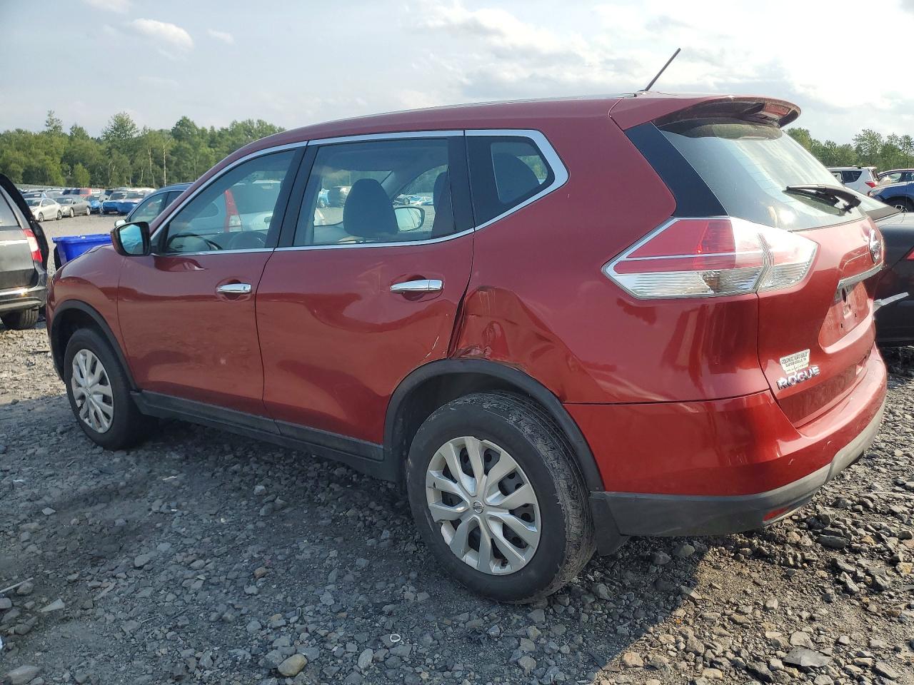 2014 Nissan Rogue S Красный vin: 5N1AT2MV1EC800921