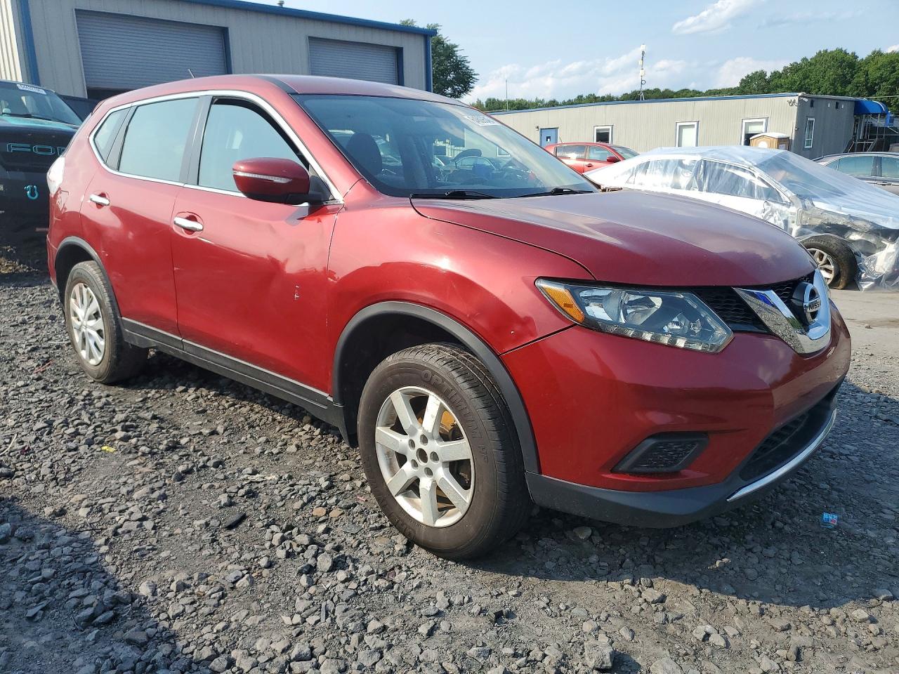 2014 Nissan Rogue S Красный vin: 5N1AT2MV1EC800921