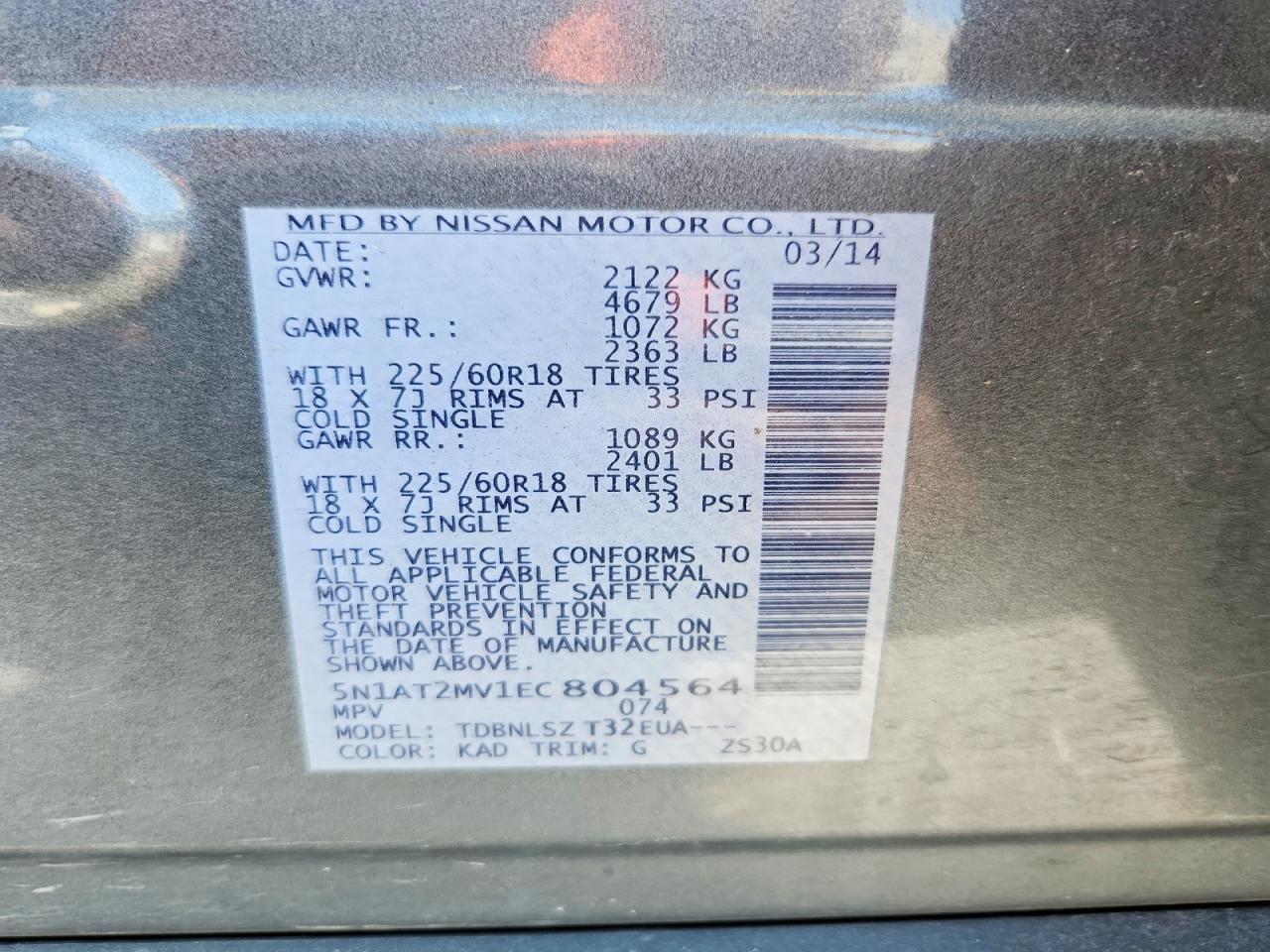 2014 Nissan Rogue Sl Silver vin: 5N1AT2MV1EC804564