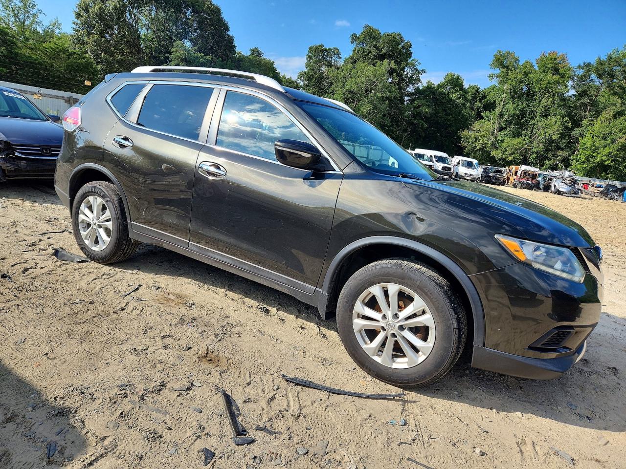 2014 Nissan Rogue Sv Green vin: 5N1AT2MV1EC810350