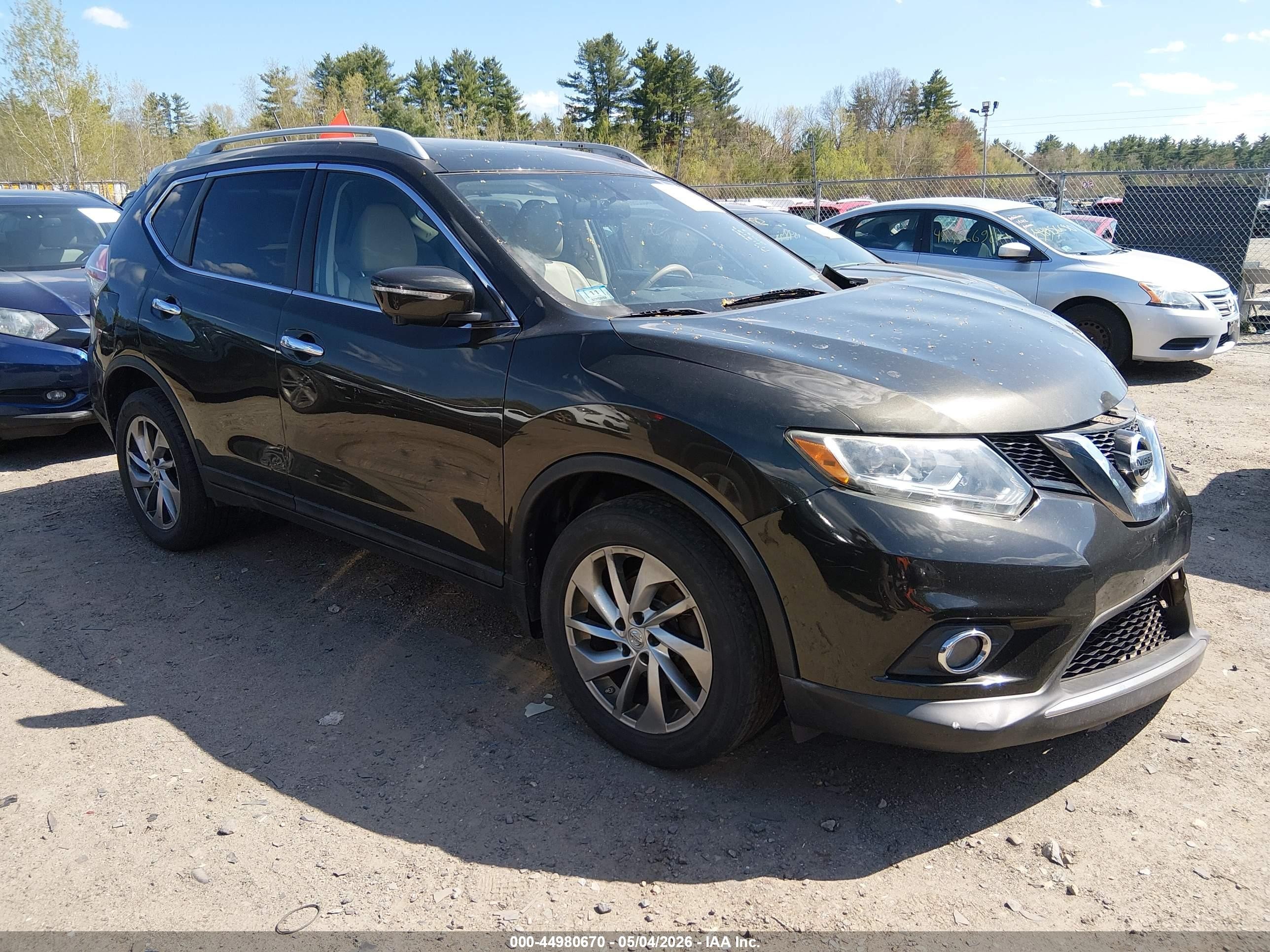 2014 Nissan Rogue Sl Gray vin: 5N1AT2MV1EC812809