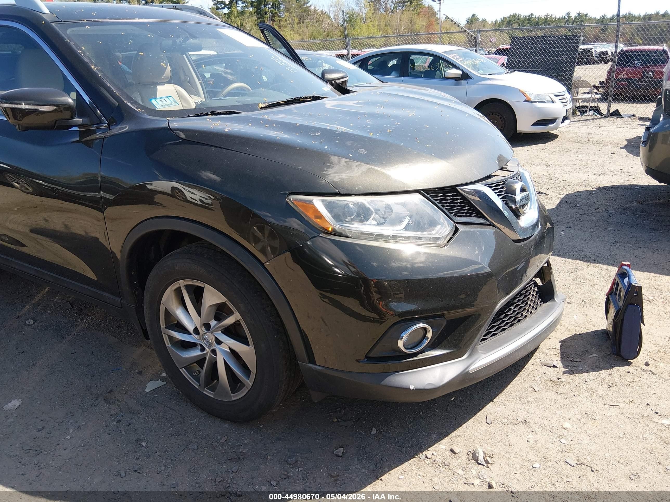 2014 Nissan Rogue Sl Серый vin: 5N1AT2MV1EC812809