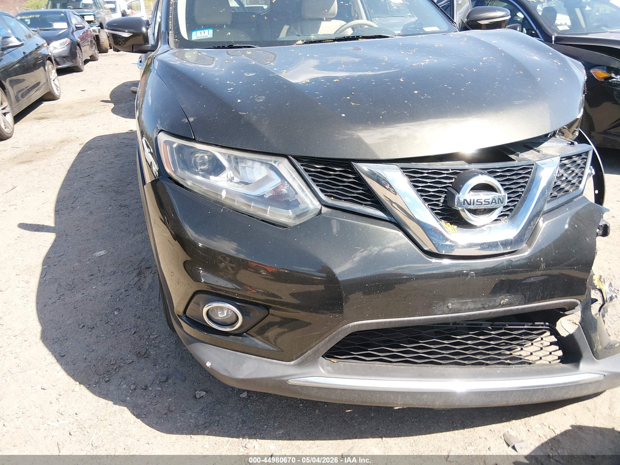 2014 Nissan Rogue Sl Серый vin: 5N1AT2MV1EC812809