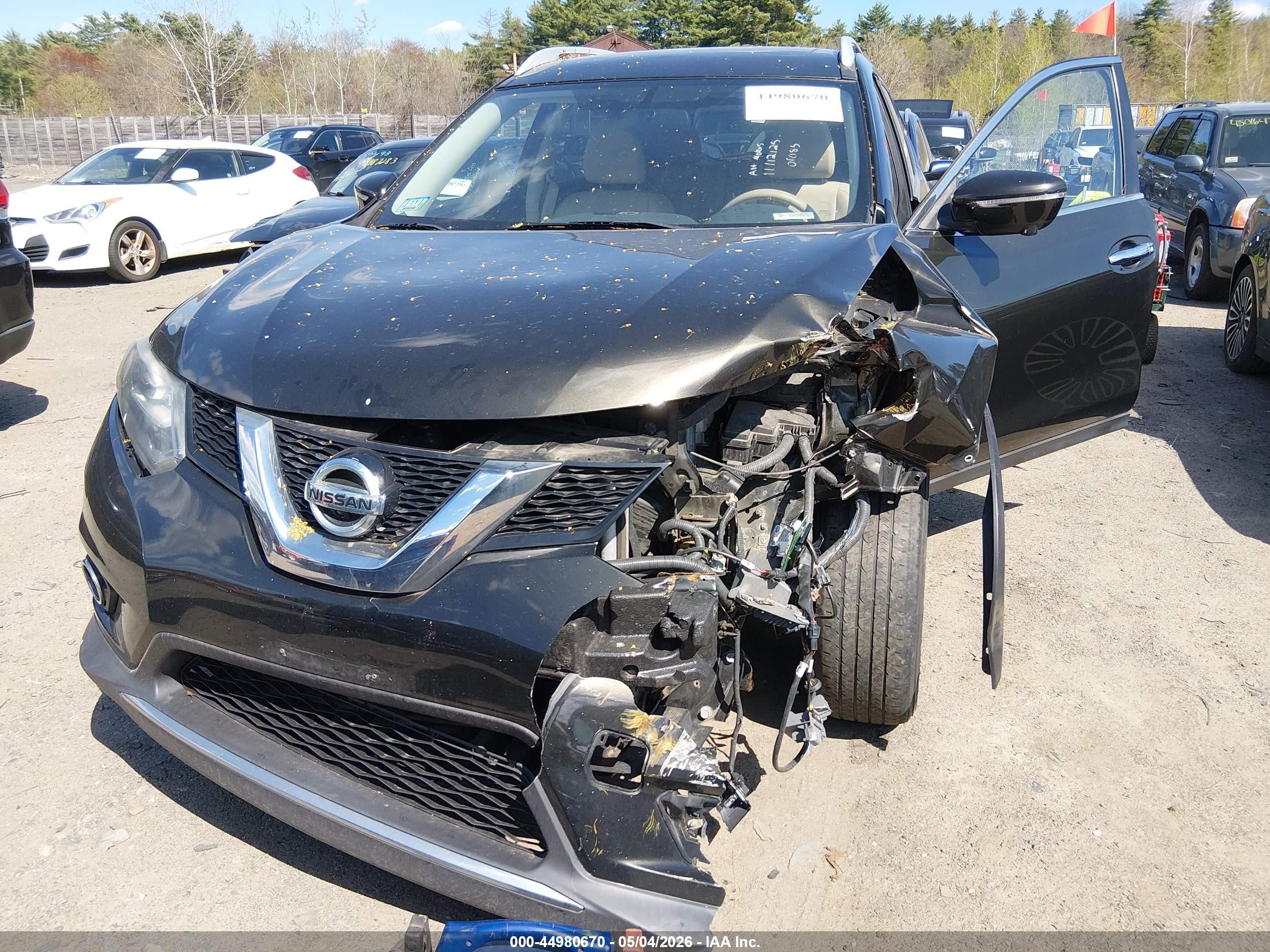 2014 Nissan Rogue Sl Серый vin: 5N1AT2MV1EC812809