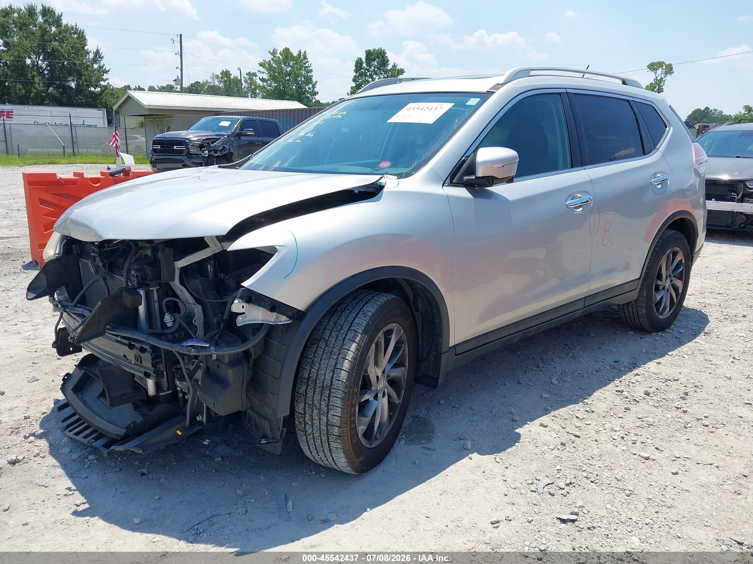 2014 Nissan Rogue Sl Серебряный vin: 5N1AT2MV1EC828766