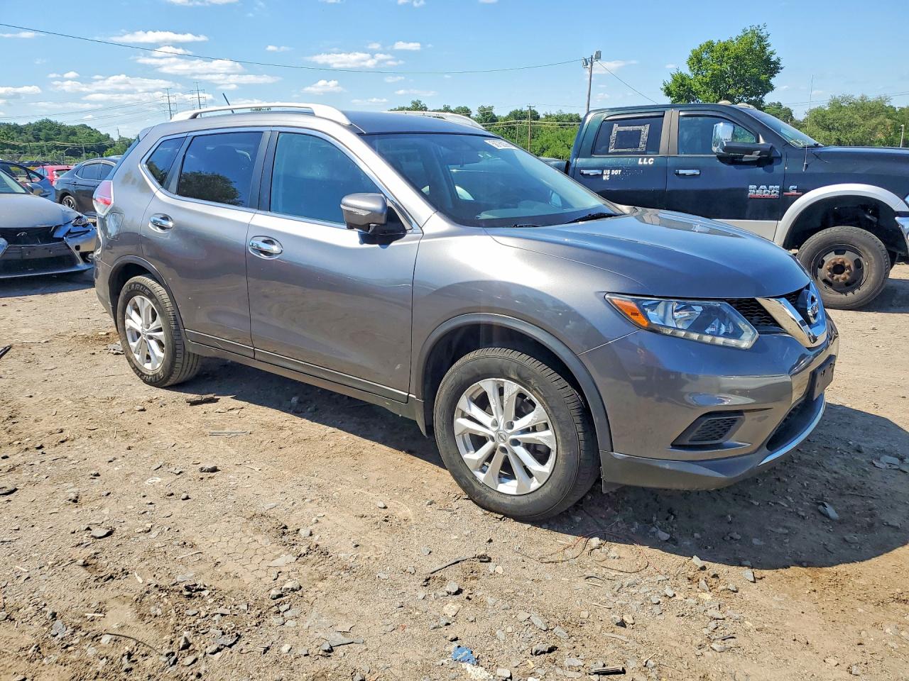 2014 Nissan Rogue Sv Серый vin: 5N1AT2MV1EC831389