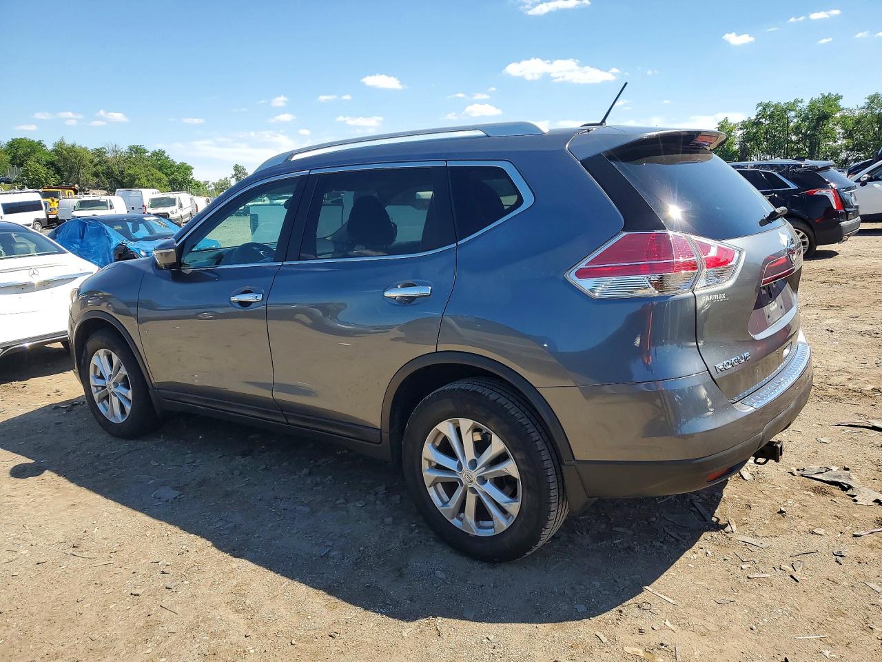 2014 Nissan Rogue Sv Серый vin: 5N1AT2MV1EC831389