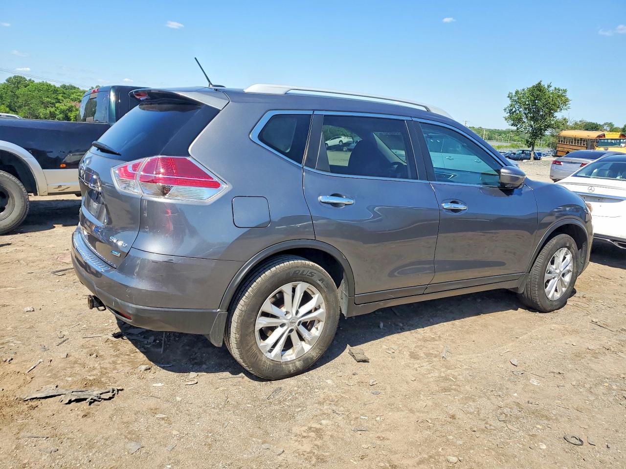 2014 Nissan Rogue Sv Серый vin: 5N1AT2MV1EC831389