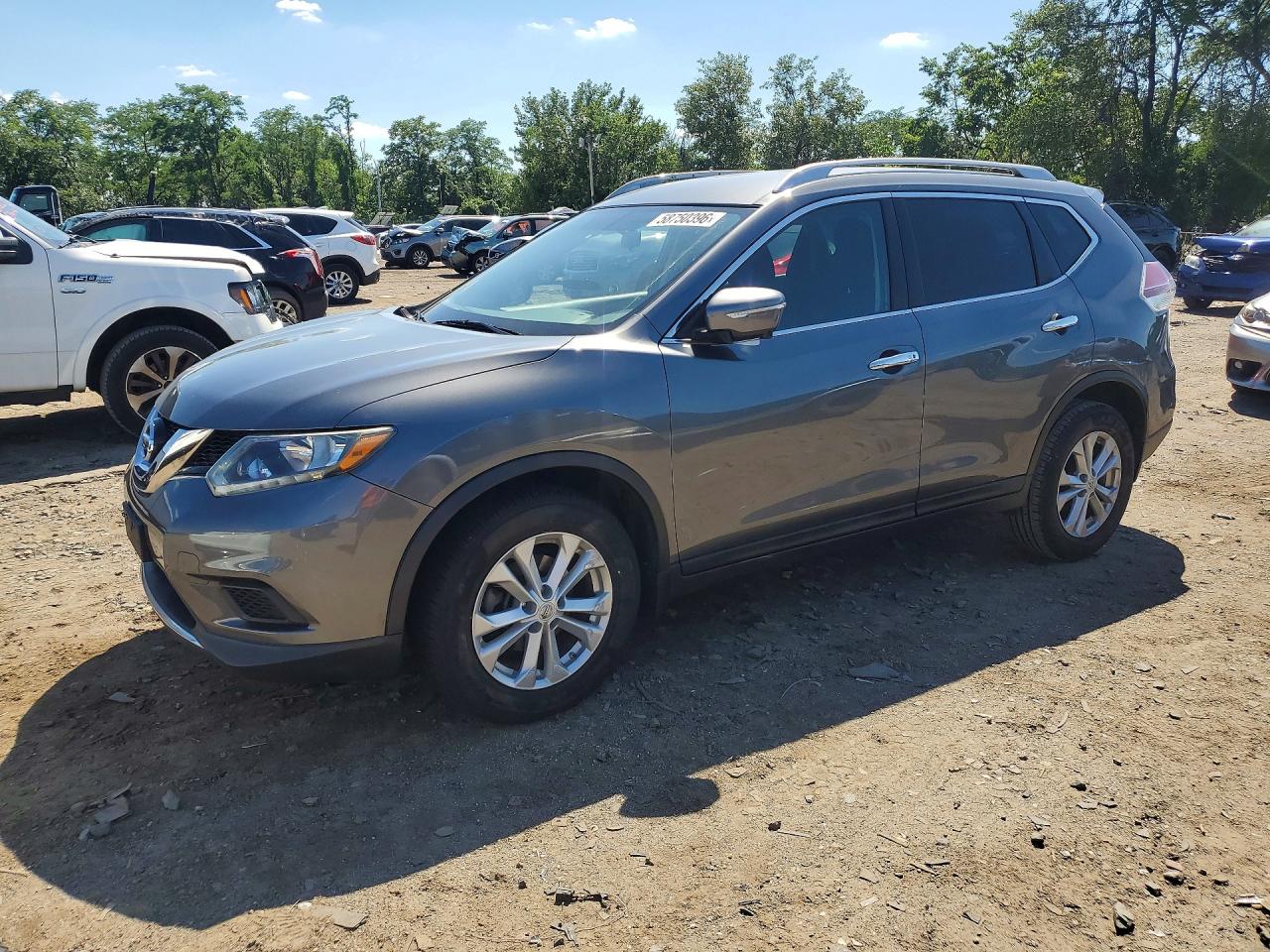 2014 Nissan Rogue Sv Серый vin: 5N1AT2MV1EC831389