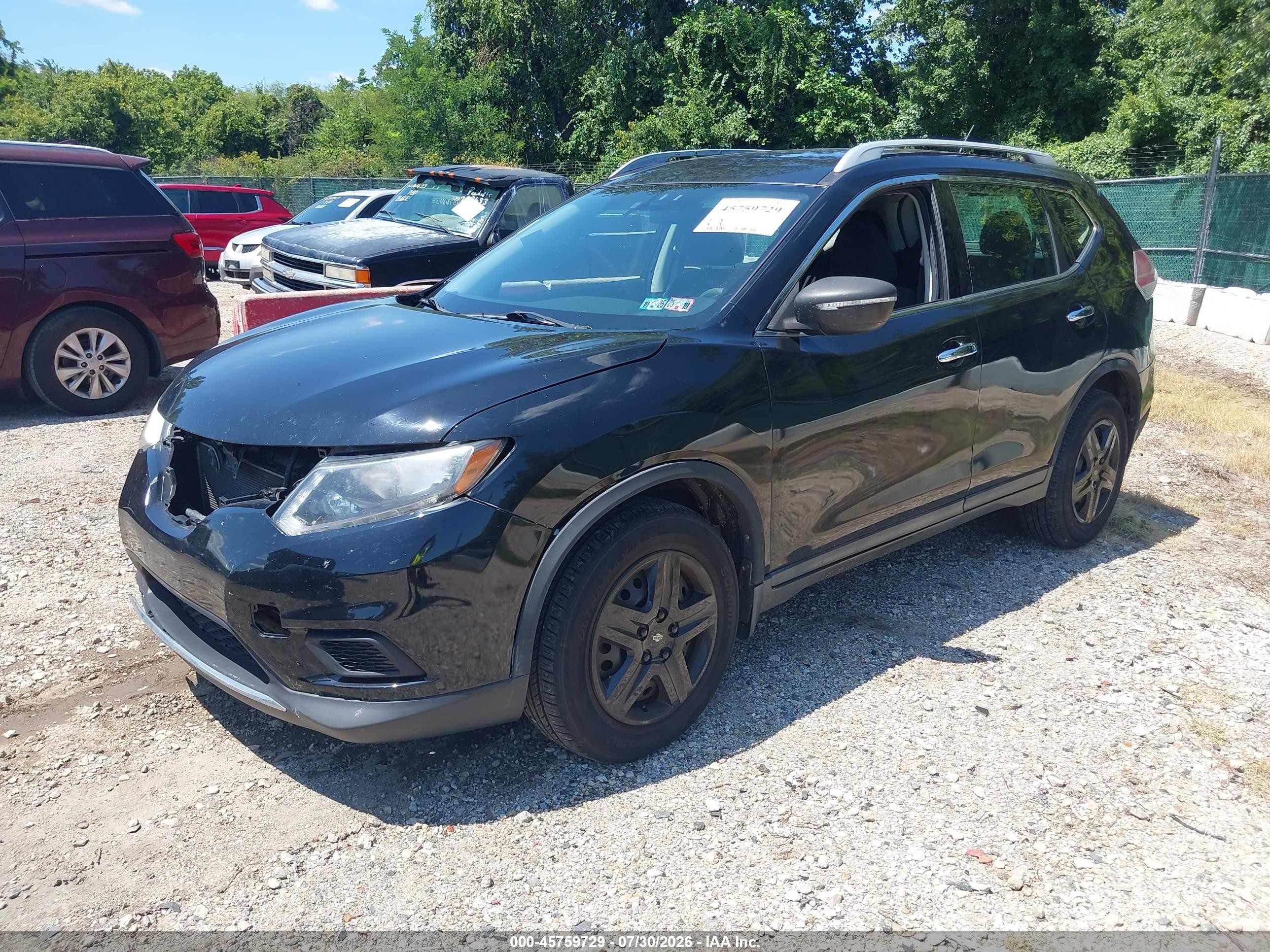 2014 Nissan Rogue S/sl/sv Black vin: 5N1AT2MV1EC848774