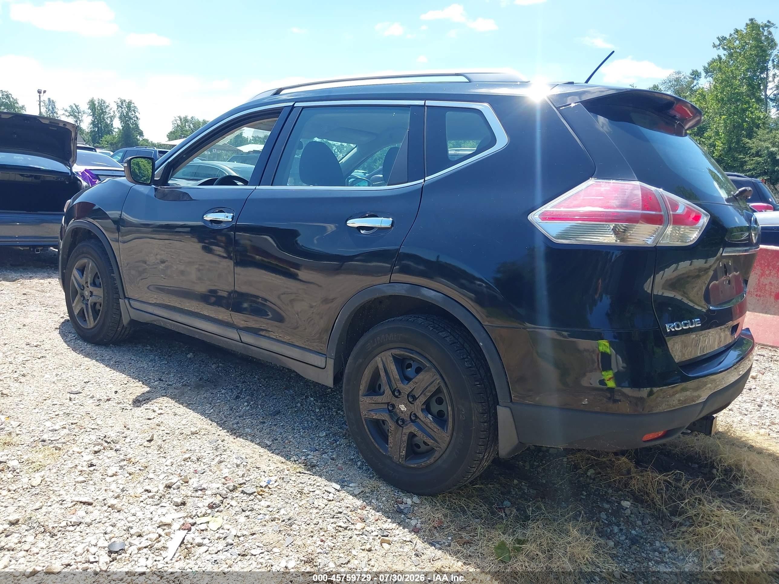 2014 Nissan Rogue S/sl/sv Black vin: 5N1AT2MV1EC848774