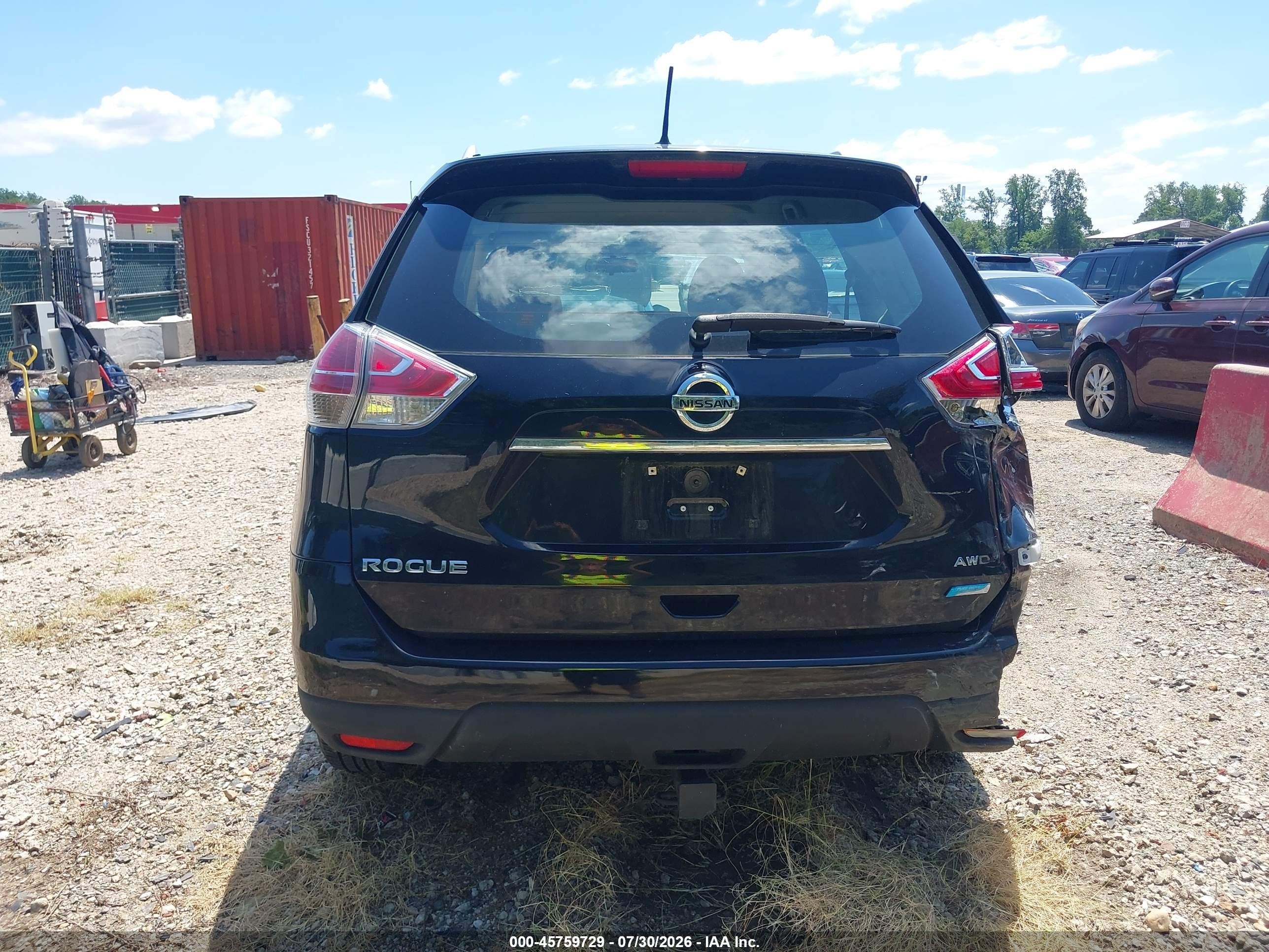 2014 Nissan Rogue S/sl/sv Black vin: 5N1AT2MV1EC848774