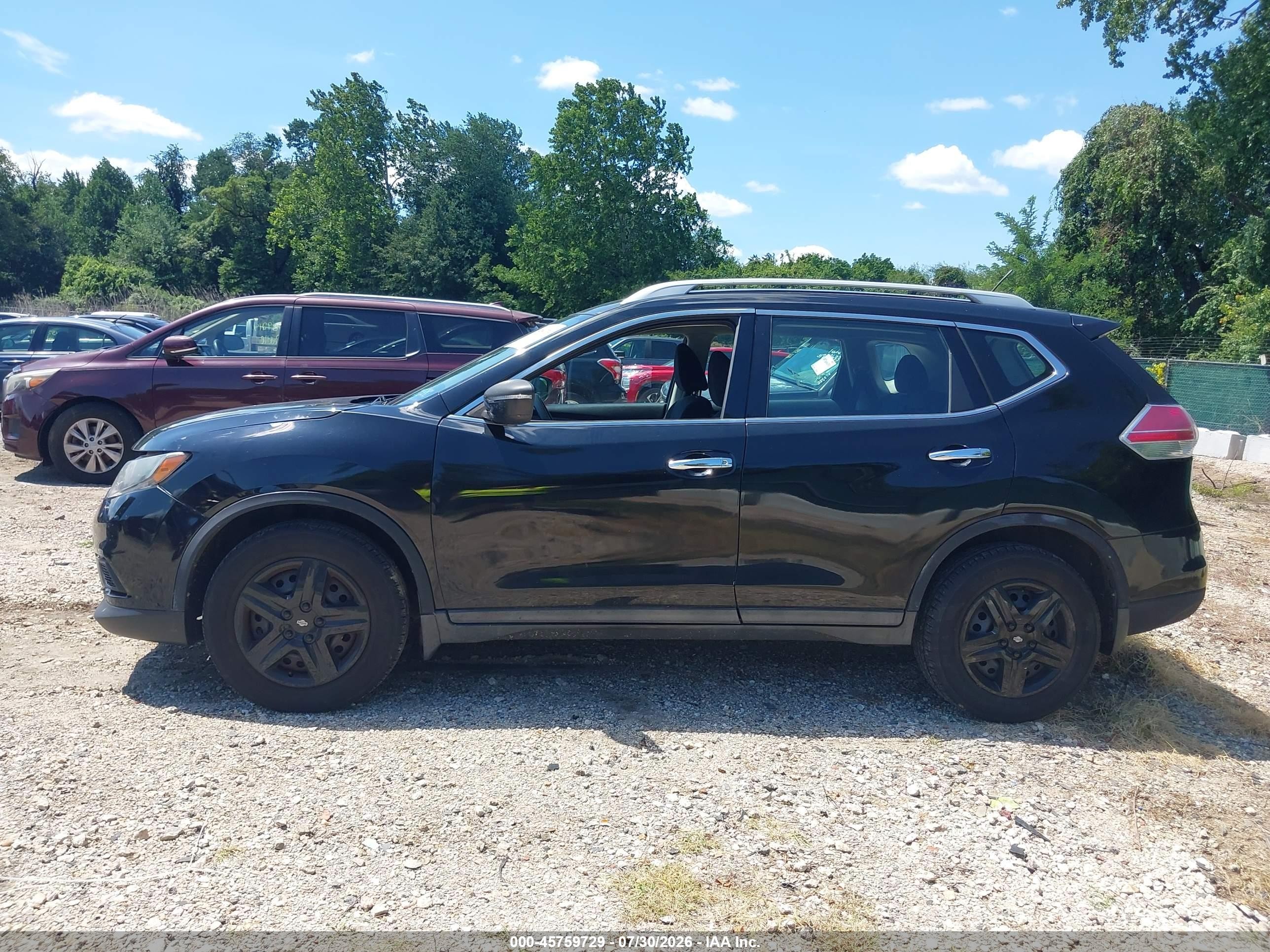 2014 Nissan Rogue S/sl/sv Black vin: 5N1AT2MV1EC848774