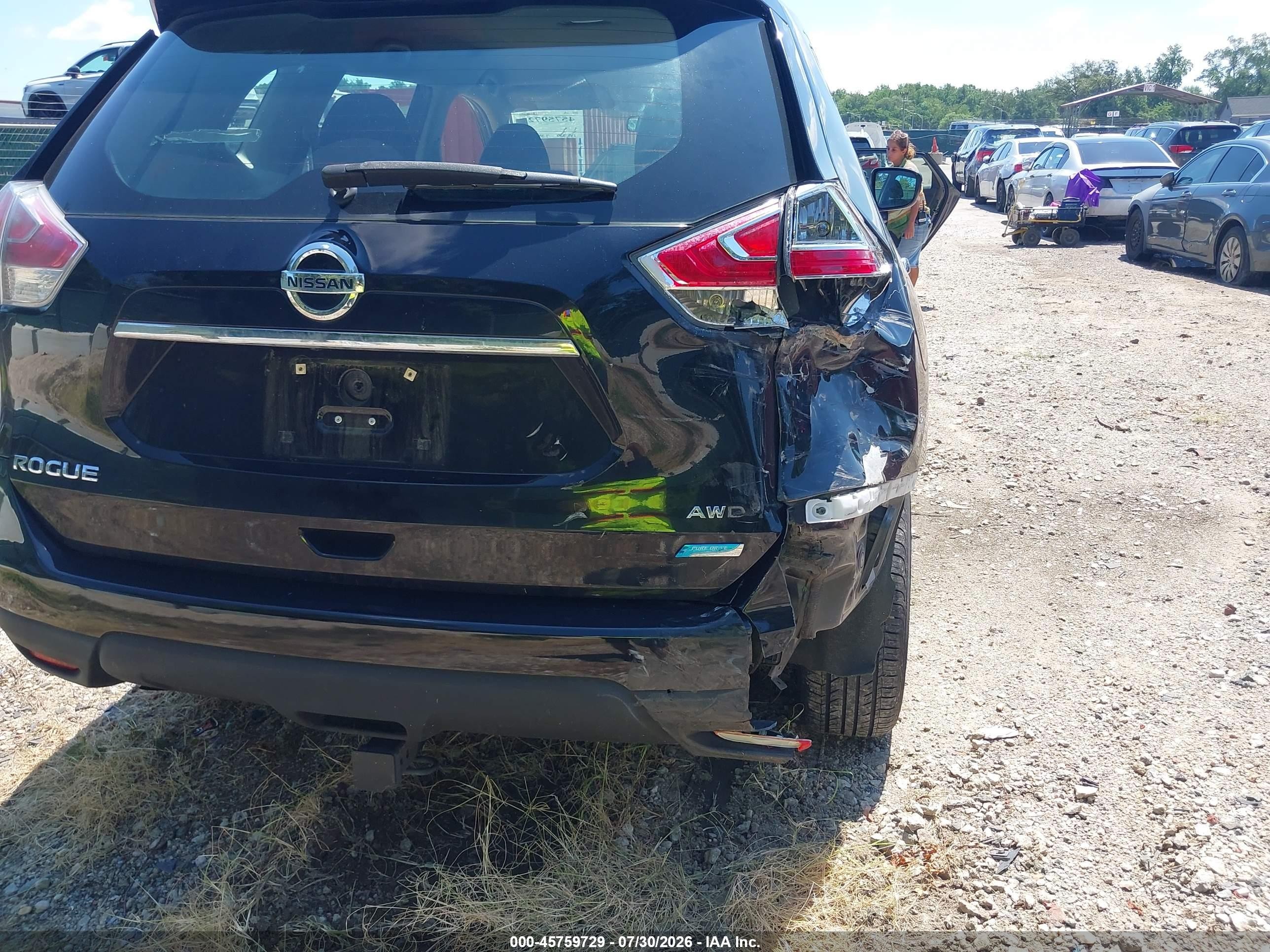 2014 Nissan Rogue S/sl/sv Black vin: 5N1AT2MV1EC848774