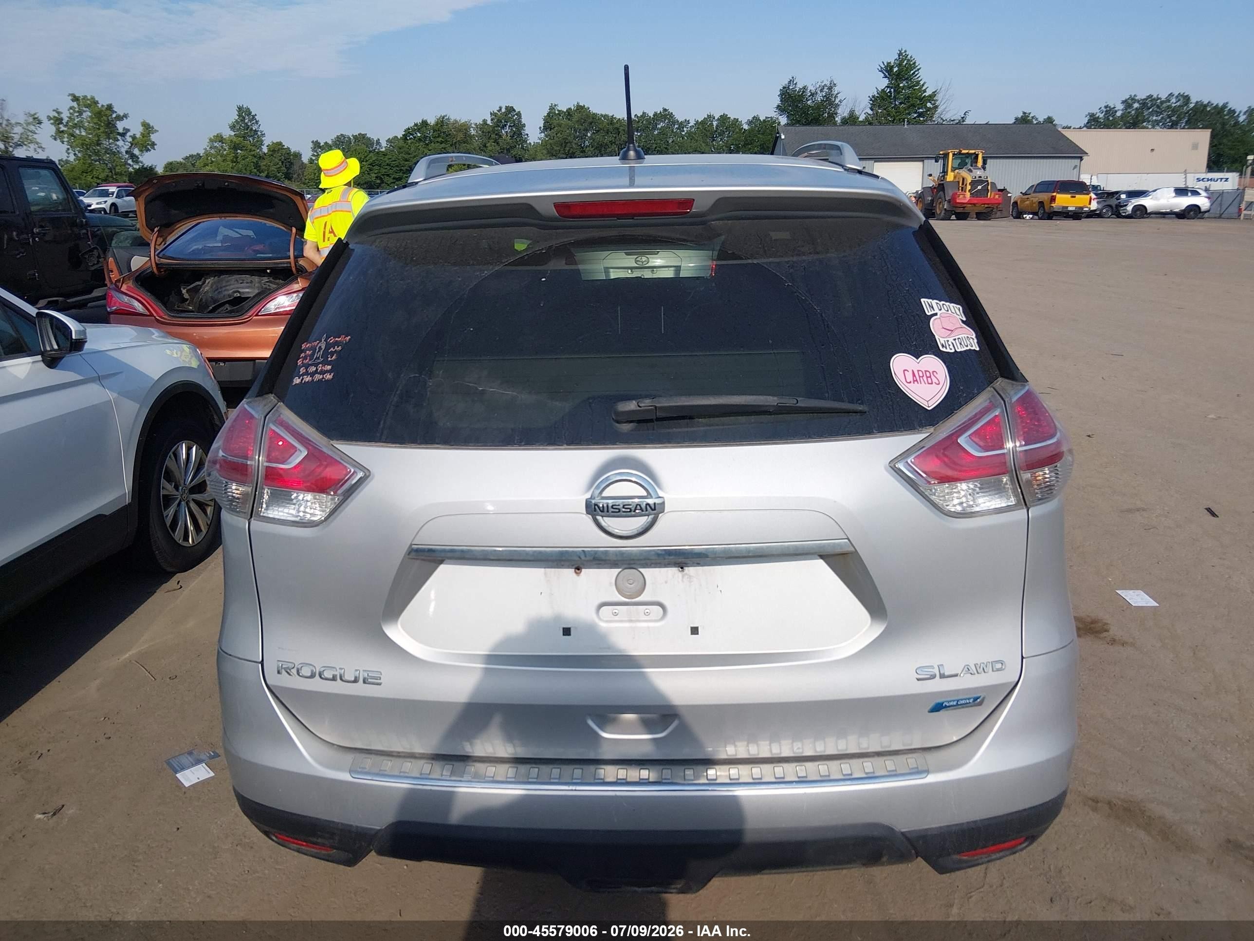 2014 Nissan Rogue Sl Silver vin: 5N1AT2MV1EC851013