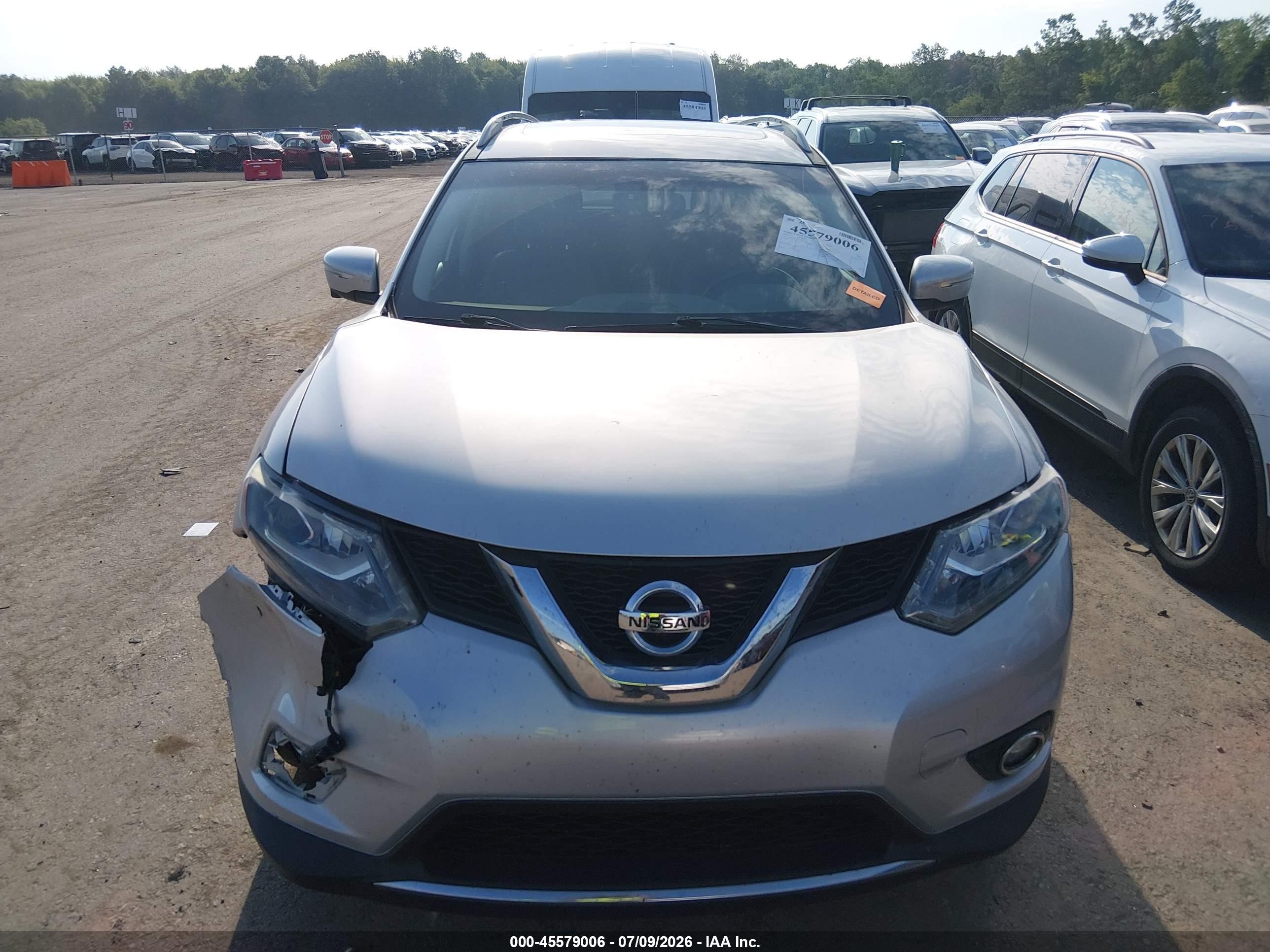 2014 Nissan Rogue Sl Silver vin: 5N1AT2MV1EC851013