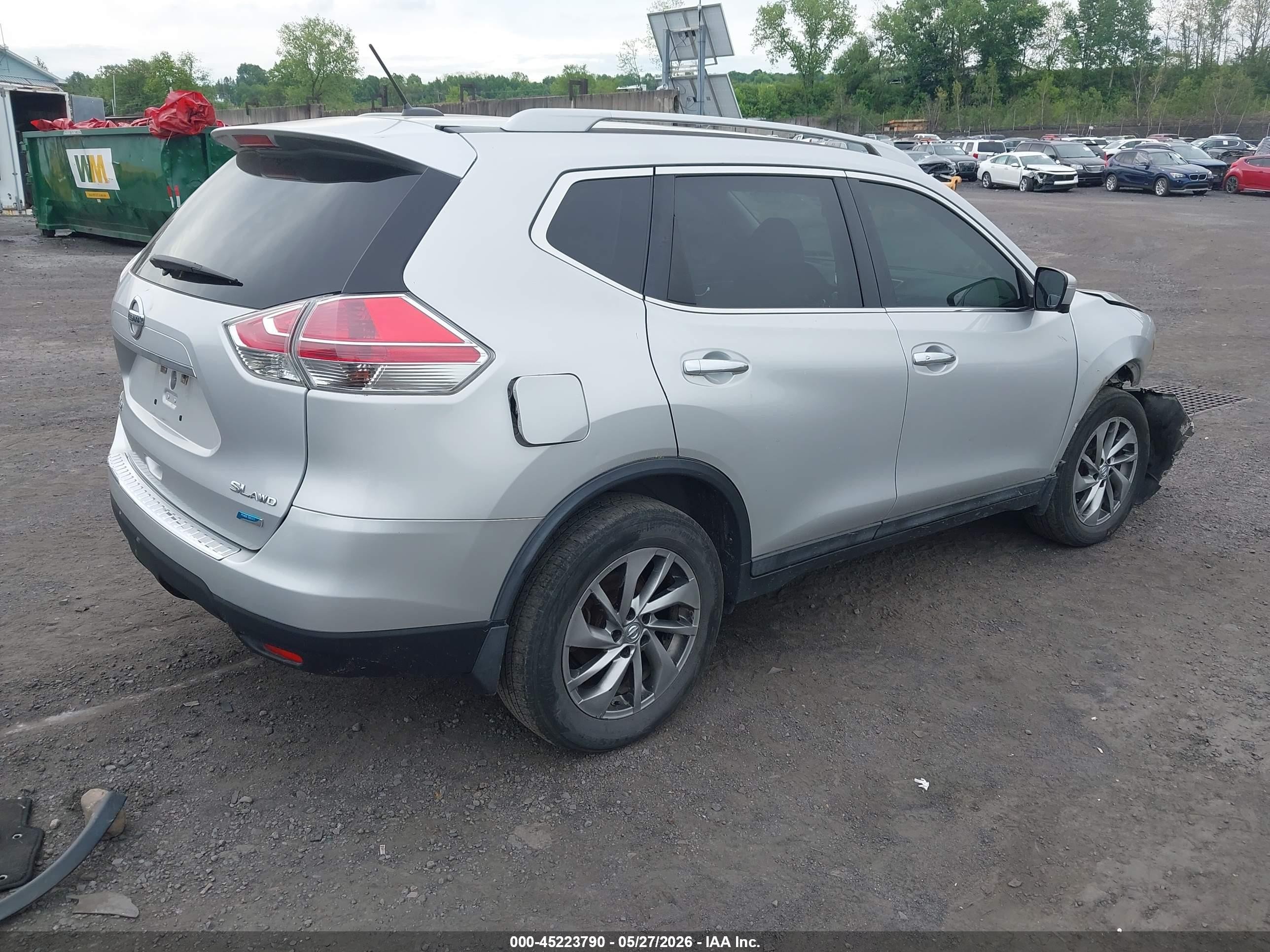 2014 Nissan Rogue Sl Silver vin: 5N1AT2MV1EC853389