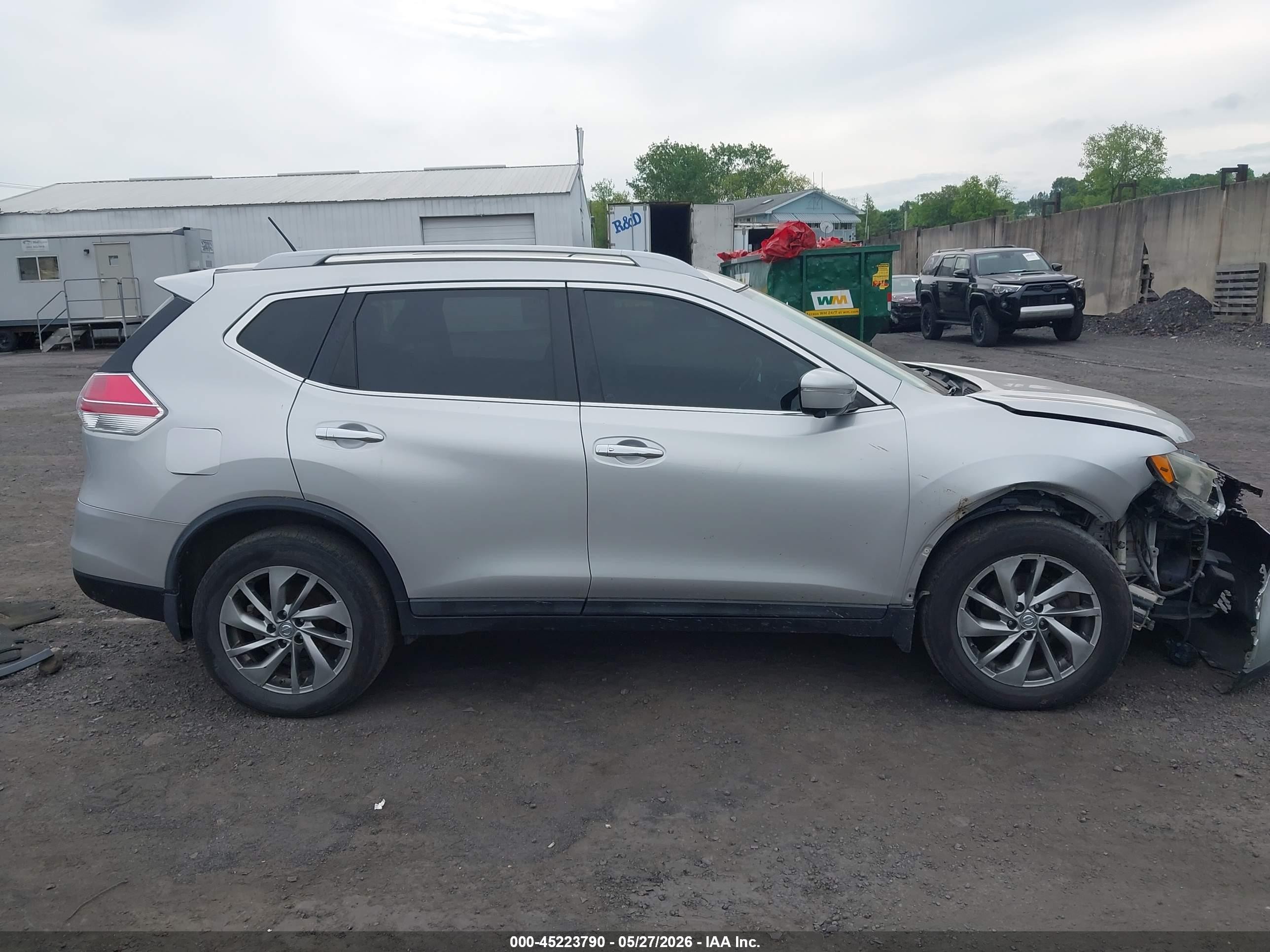 2014 Nissan Rogue Sl Silver vin: 5N1AT2MV1EC853389