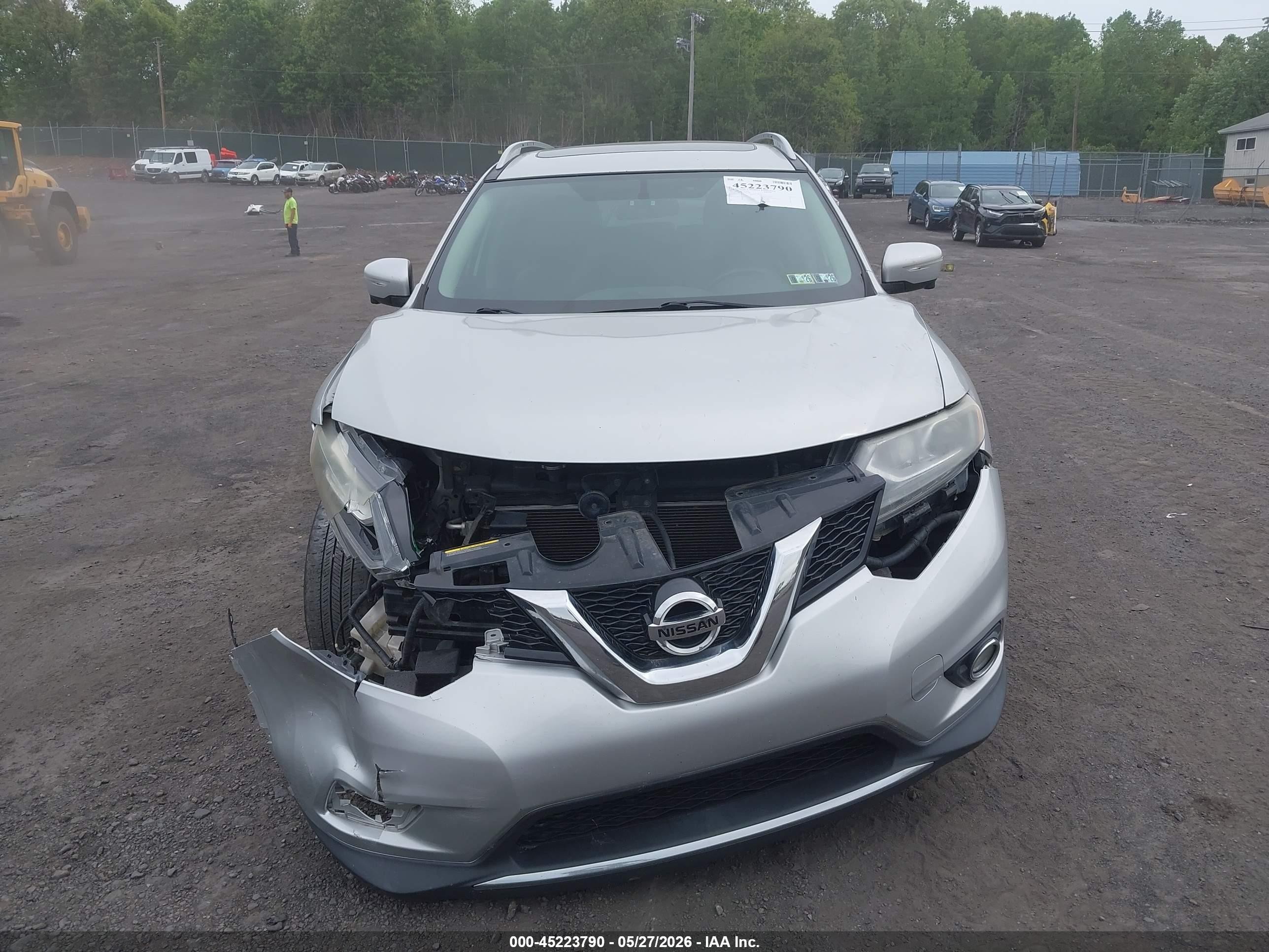 2014 Nissan Rogue Sl Silver vin: 5N1AT2MV1EC853389