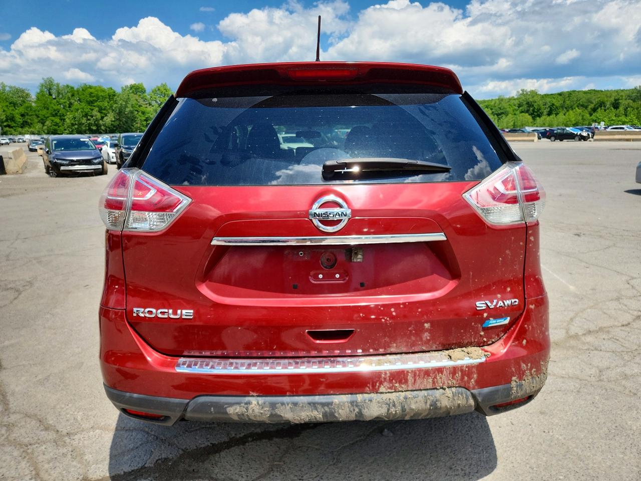 2014 Nissan Rogue Sv Red vin: 5N1AT2MV1EC868250