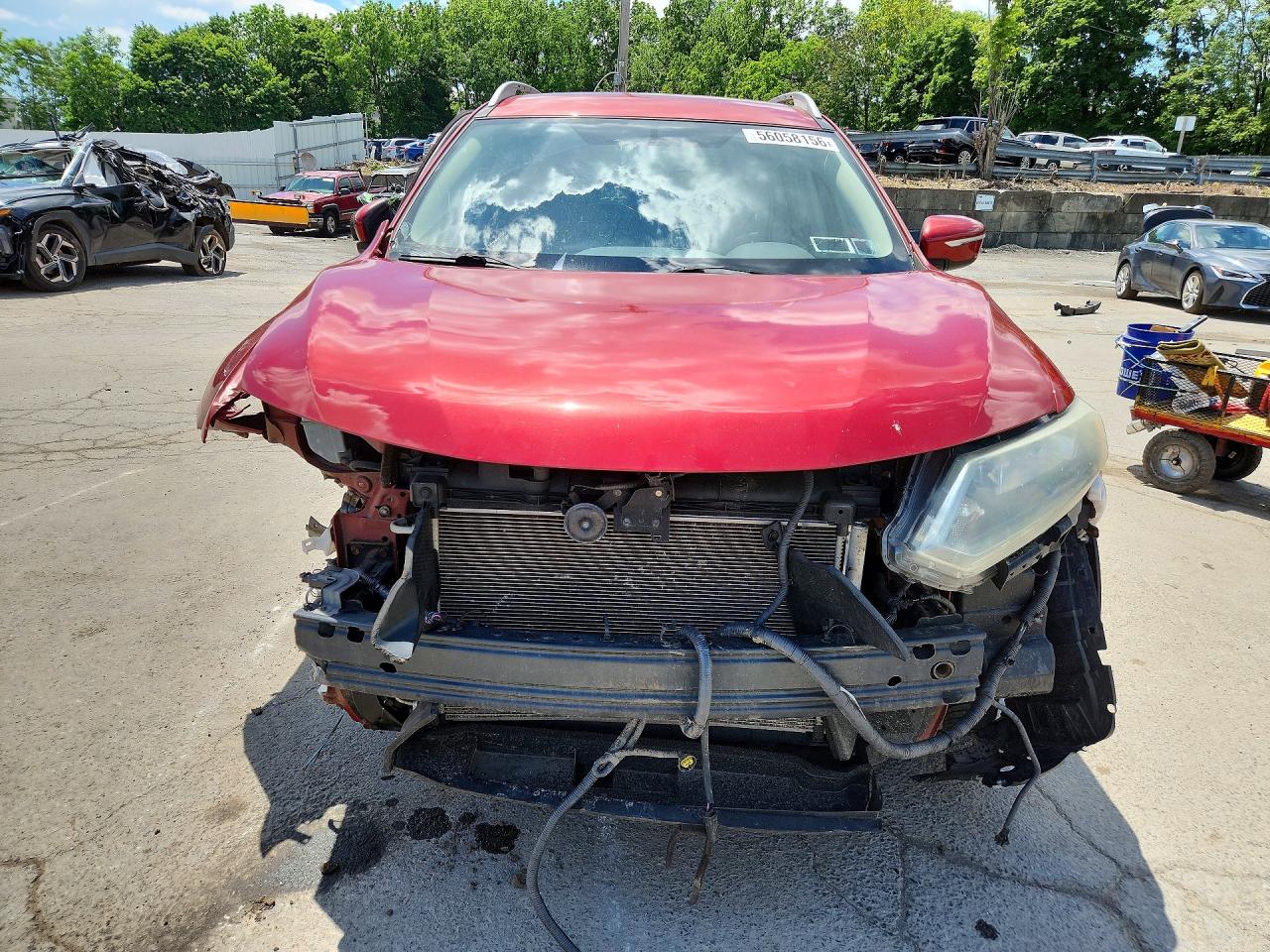 2014 Nissan Rogue Sv Red vin: 5N1AT2MV1EC868250