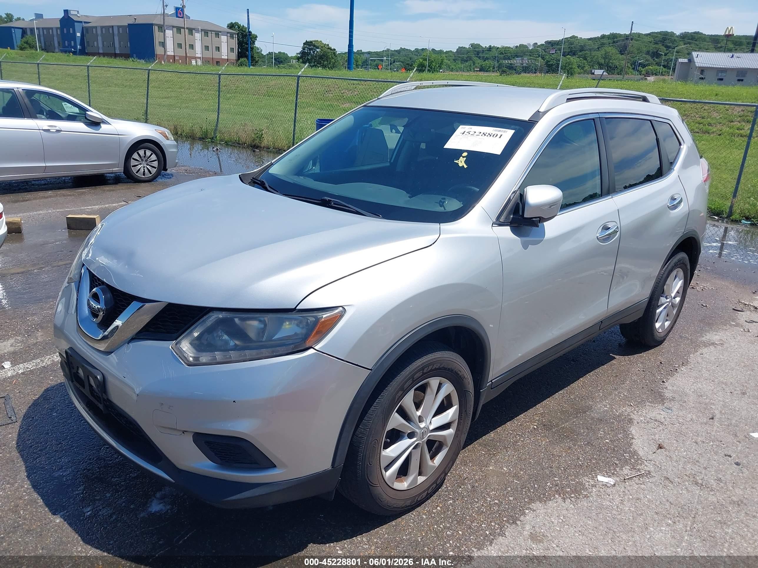 2014 Nissan Rogue Sv Gray vin: 5N1AT2MV1EC872749