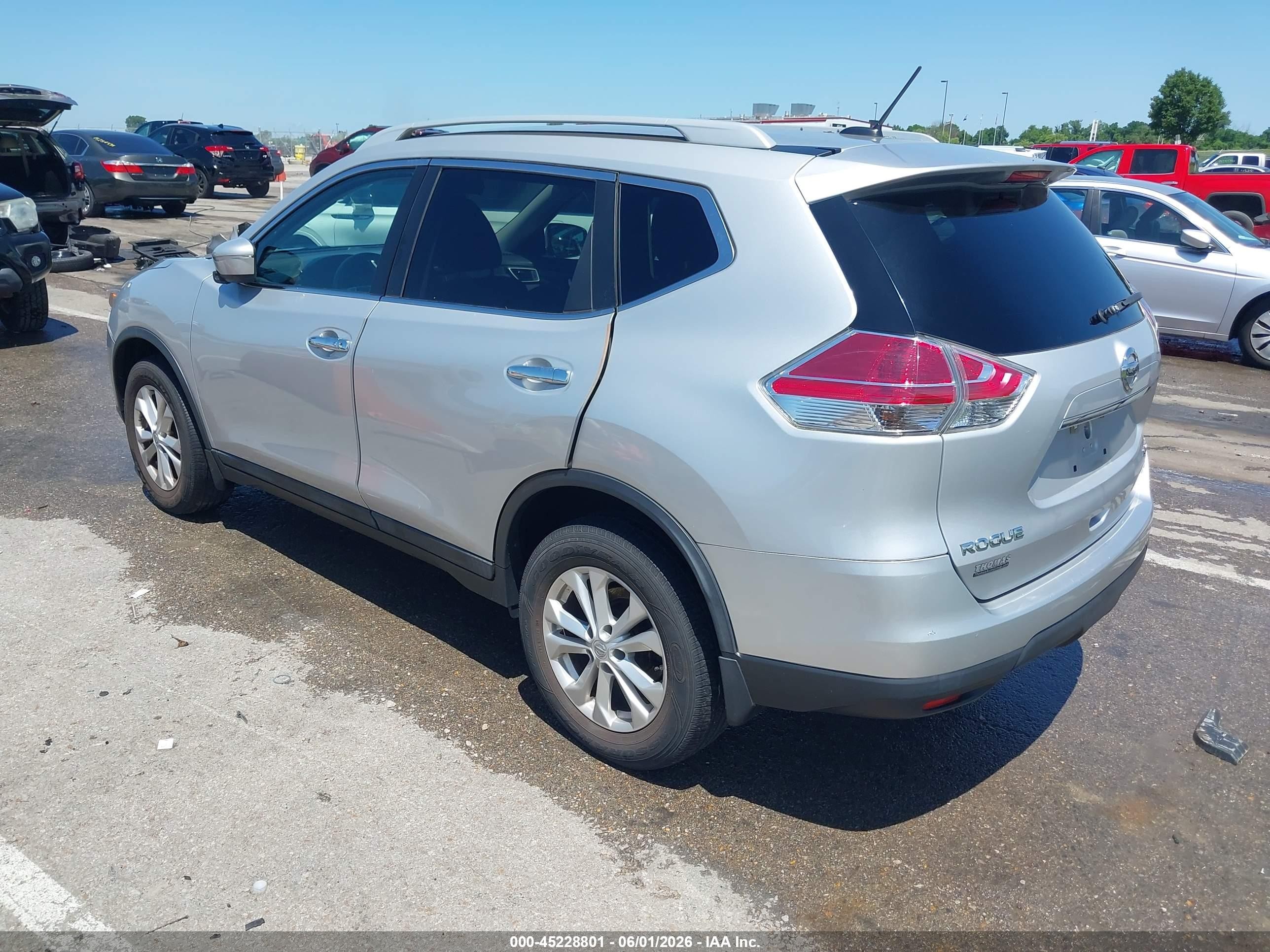 2014 Nissan Rogue Sv Gray vin: 5N1AT2MV1EC872749