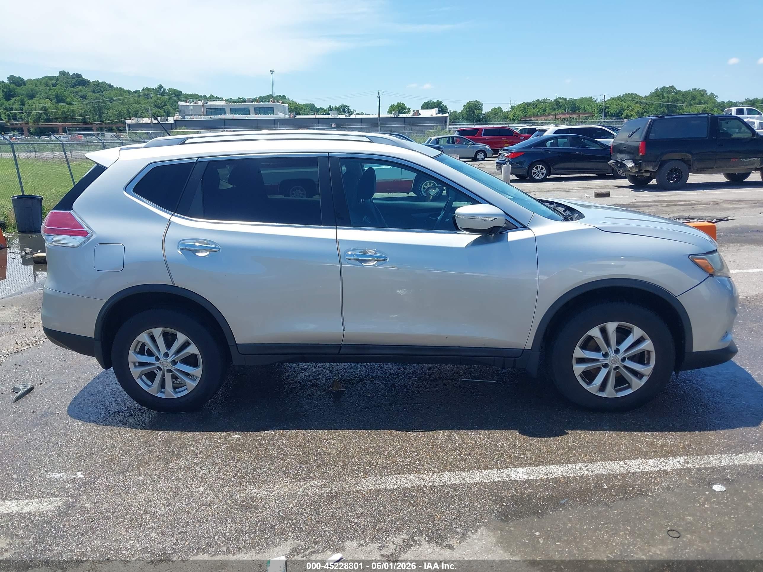 2014 Nissan Rogue Sv Gray vin: 5N1AT2MV1EC872749
