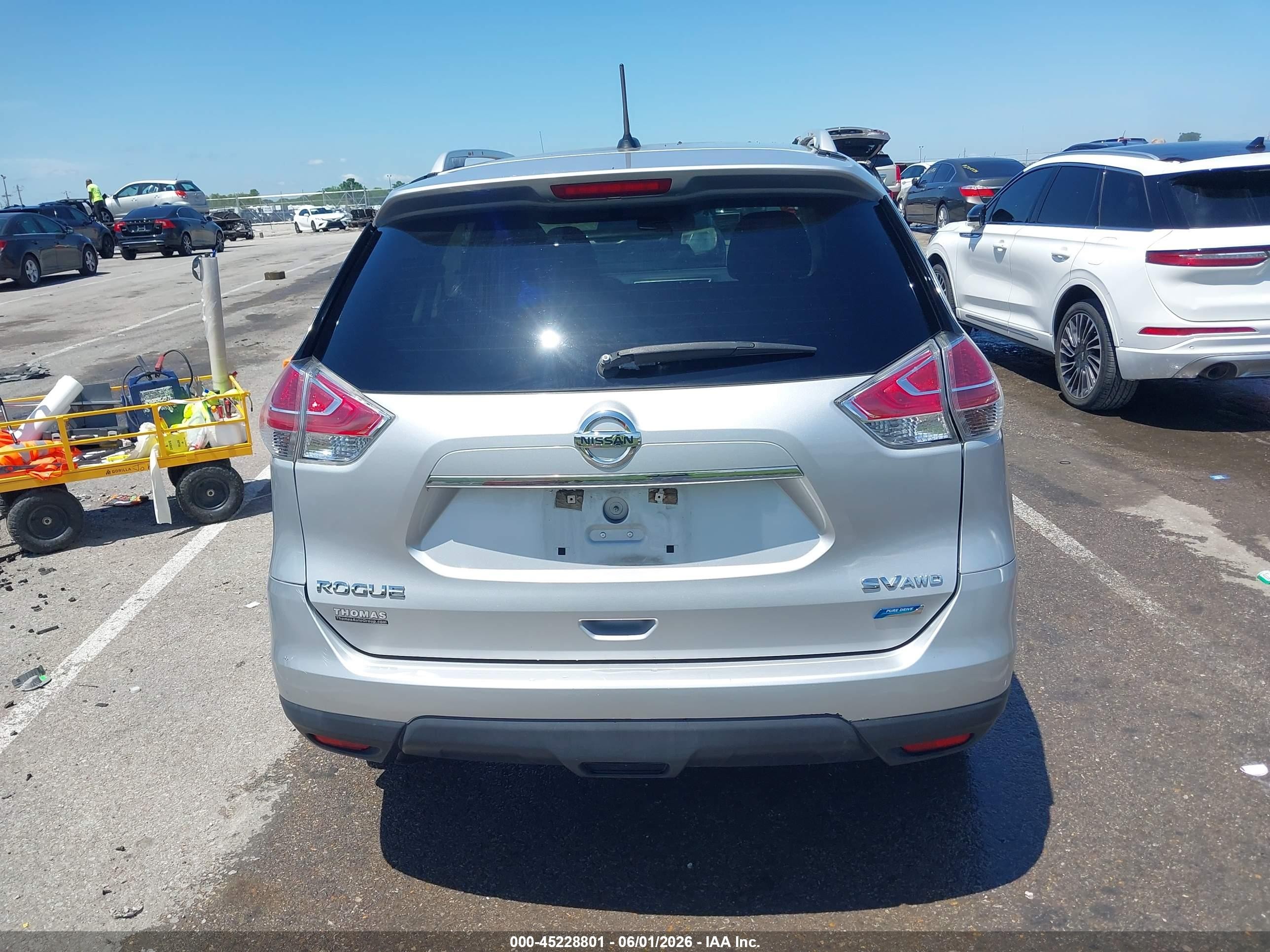 2014 Nissan Rogue Sv Gray vin: 5N1AT2MV1EC872749