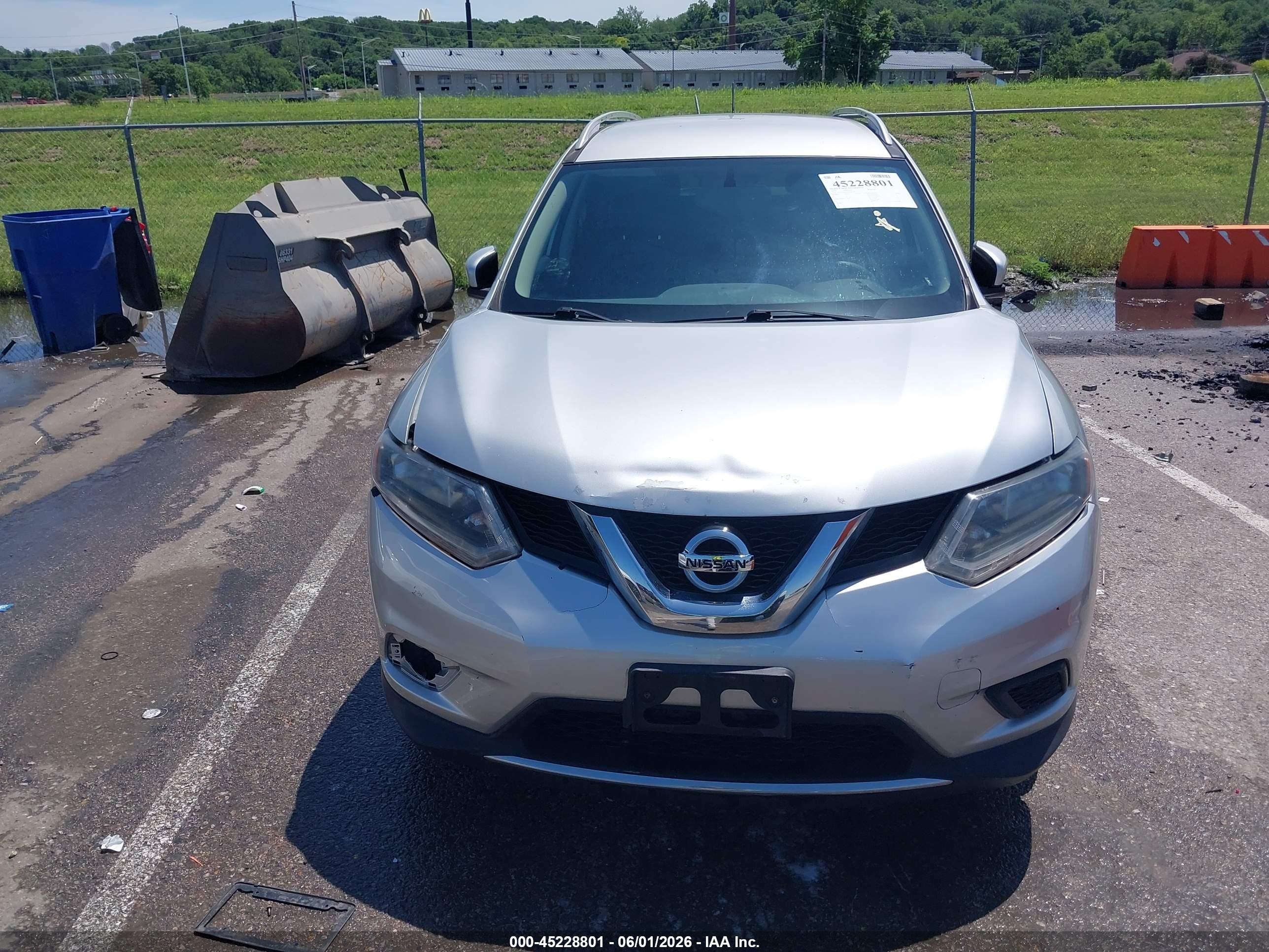 2014 Nissan Rogue Sv Gray vin: 5N1AT2MV1EC872749