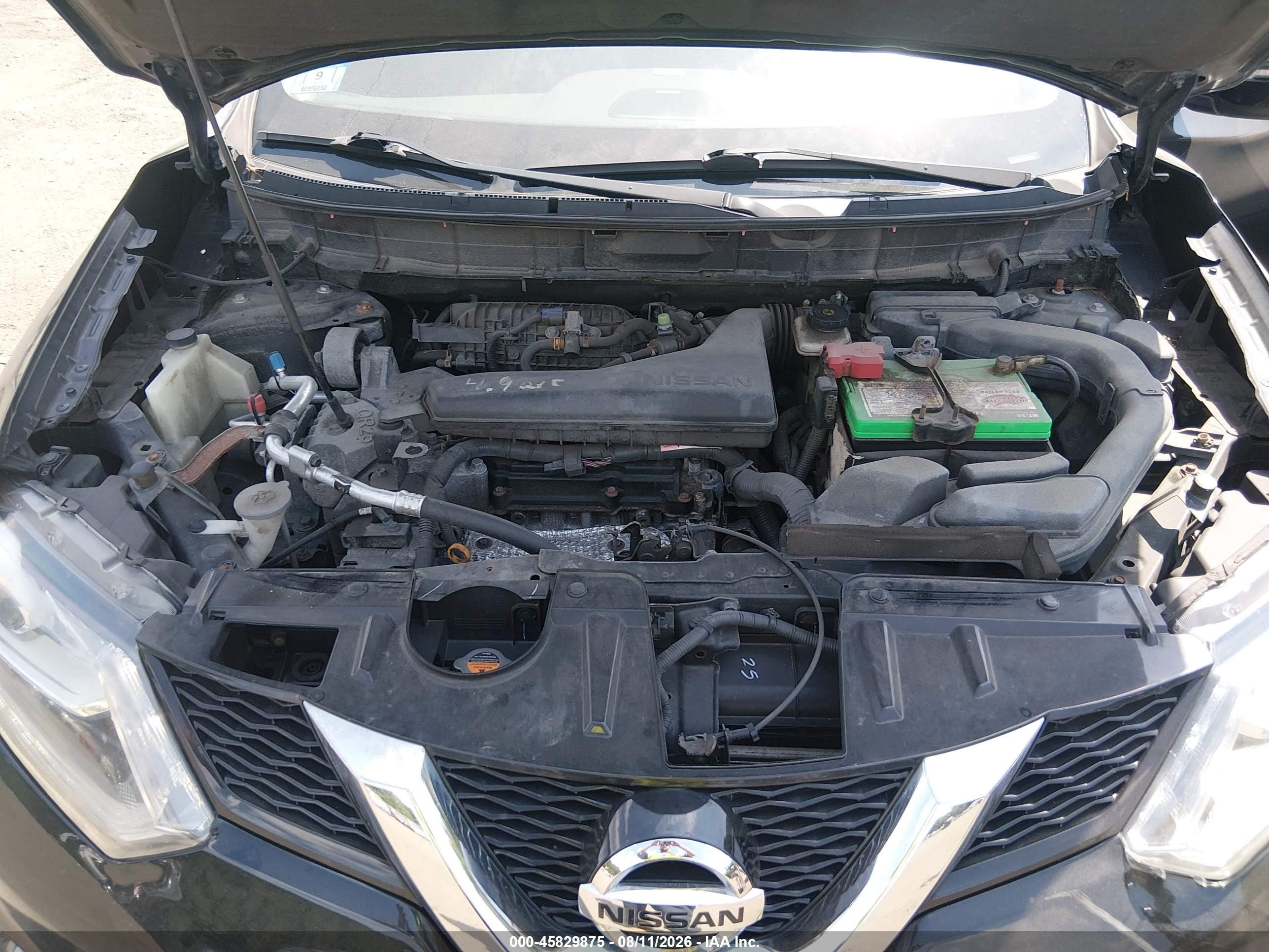 2015 Nissan Rogue Sl Black vin: 5N1AT2MV1FC769252