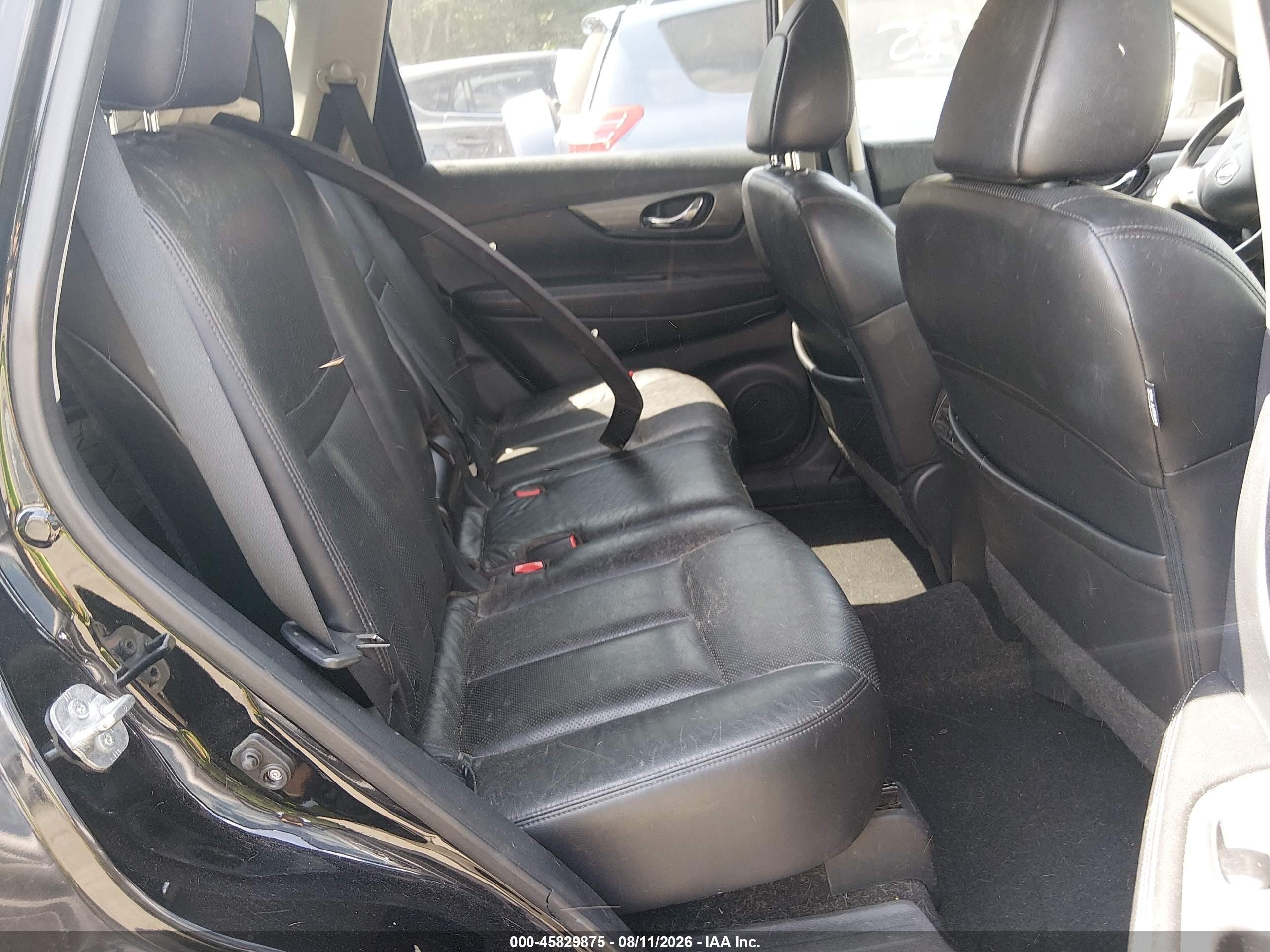2015 Nissan Rogue Sl Black vin: 5N1AT2MV1FC769252