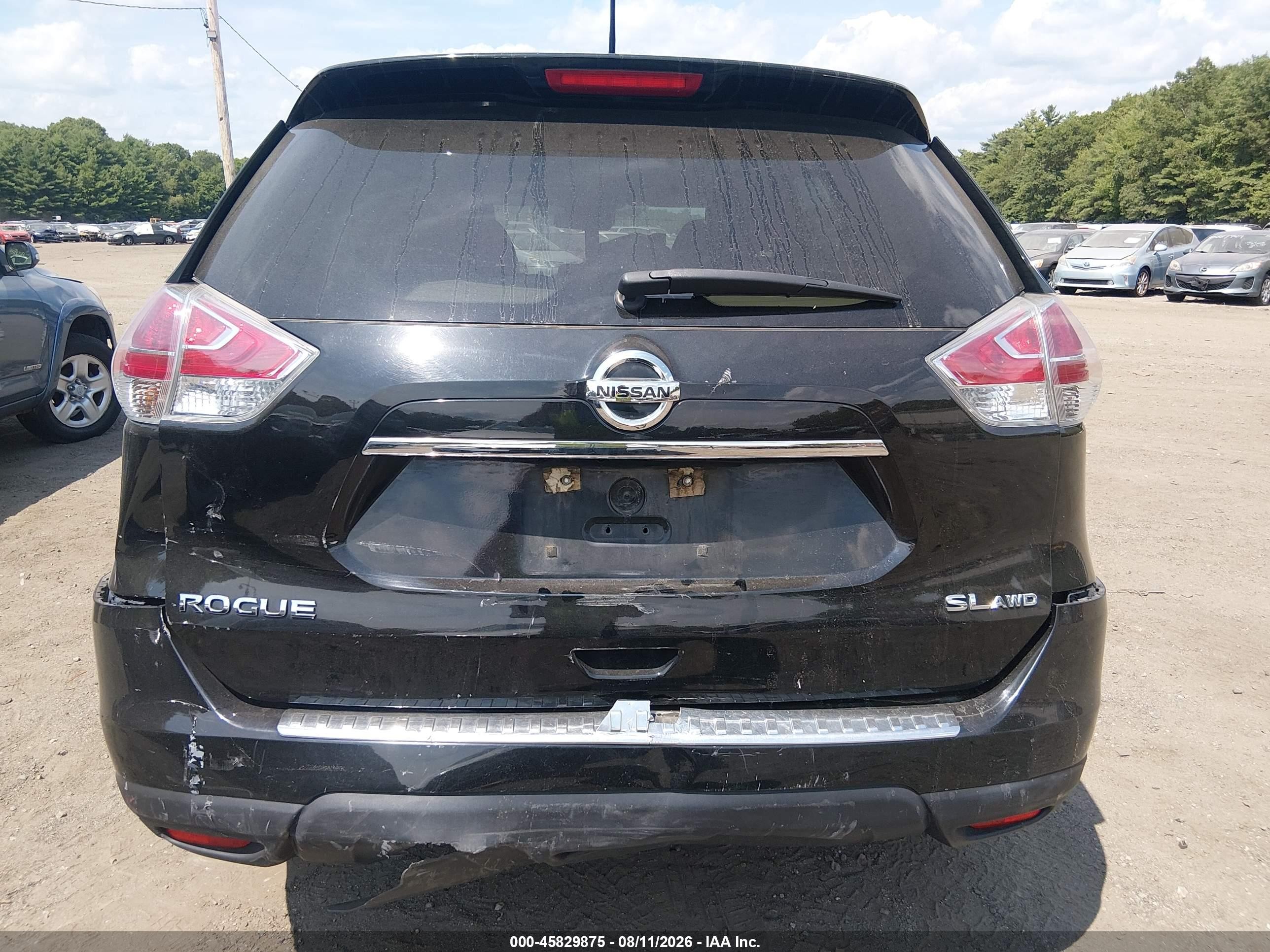 2015 Nissan Rogue Sl Black vin: 5N1AT2MV1FC769252